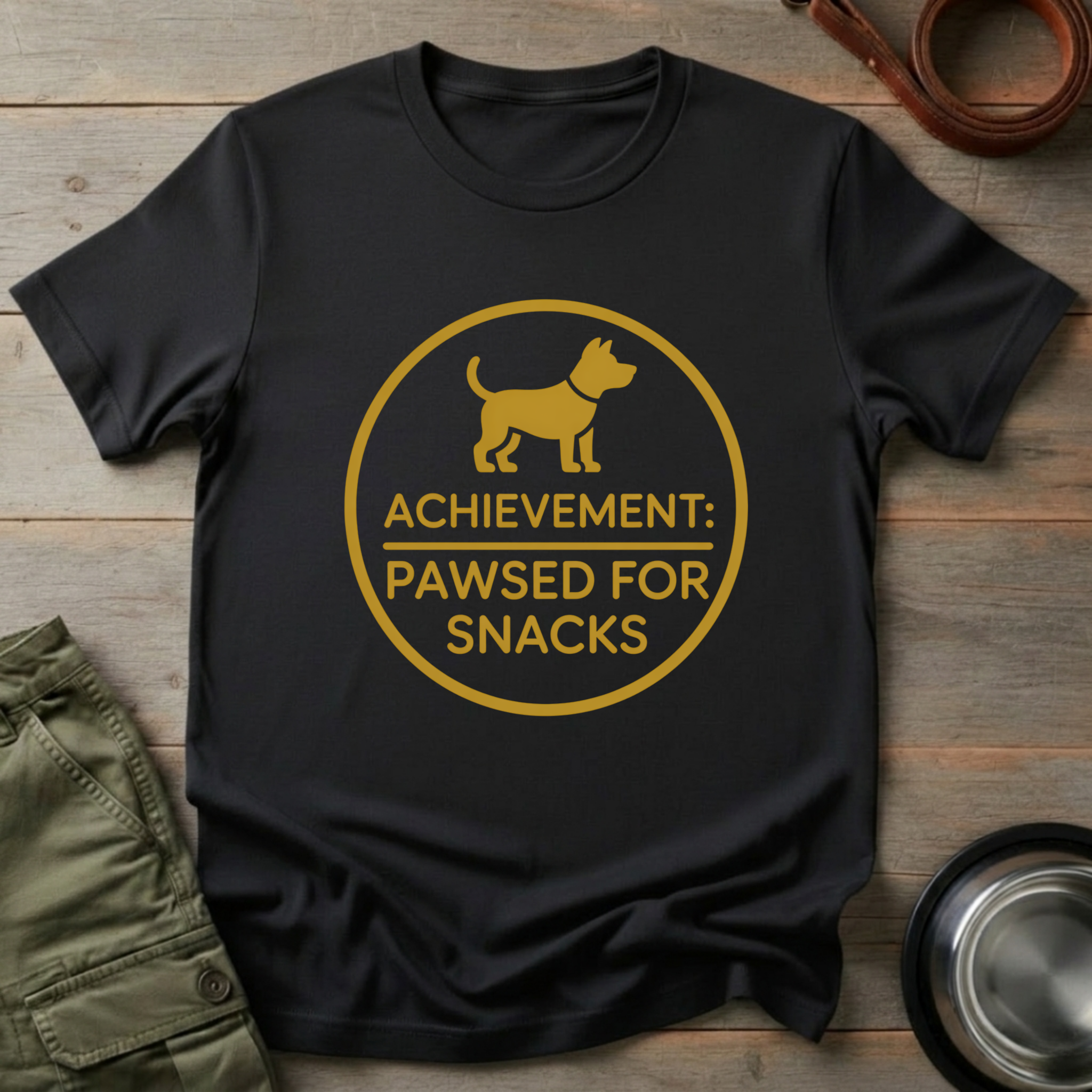 Pawsed for Snacks Achievement Tee