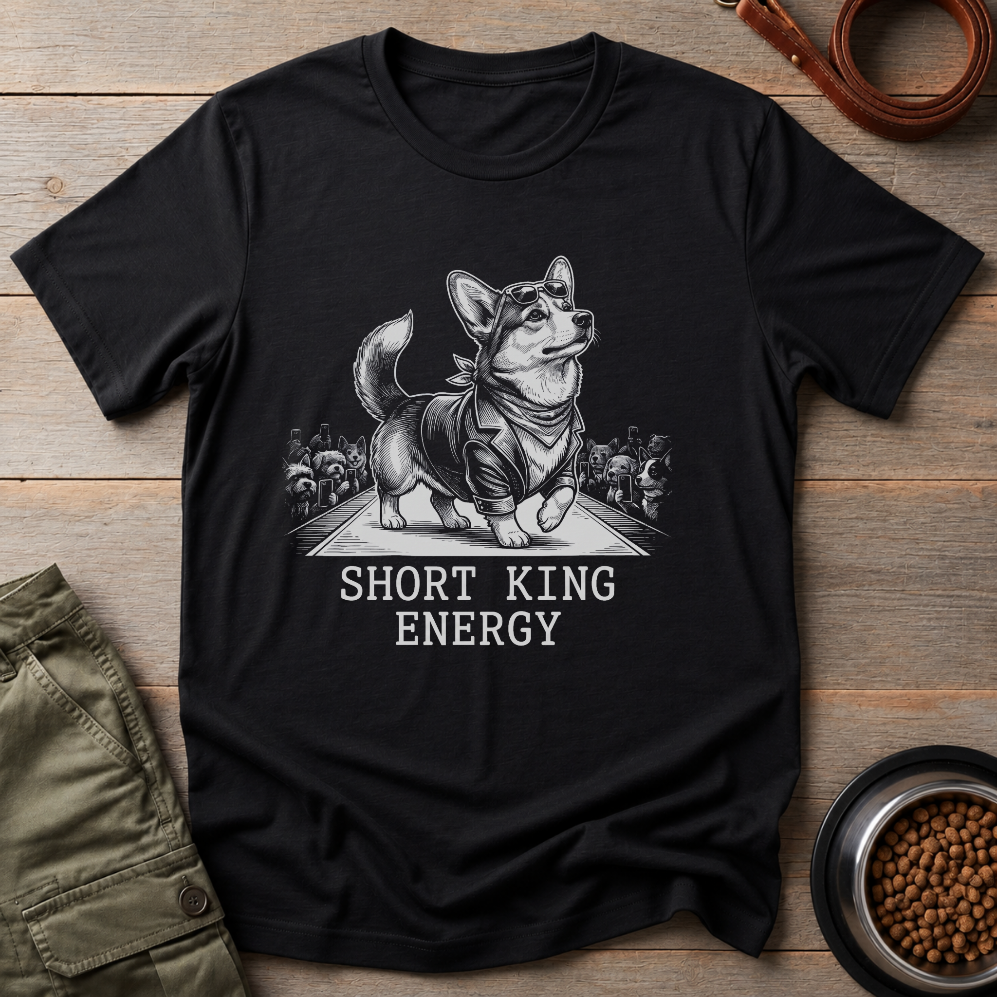 Corgi Short King Energy Tee