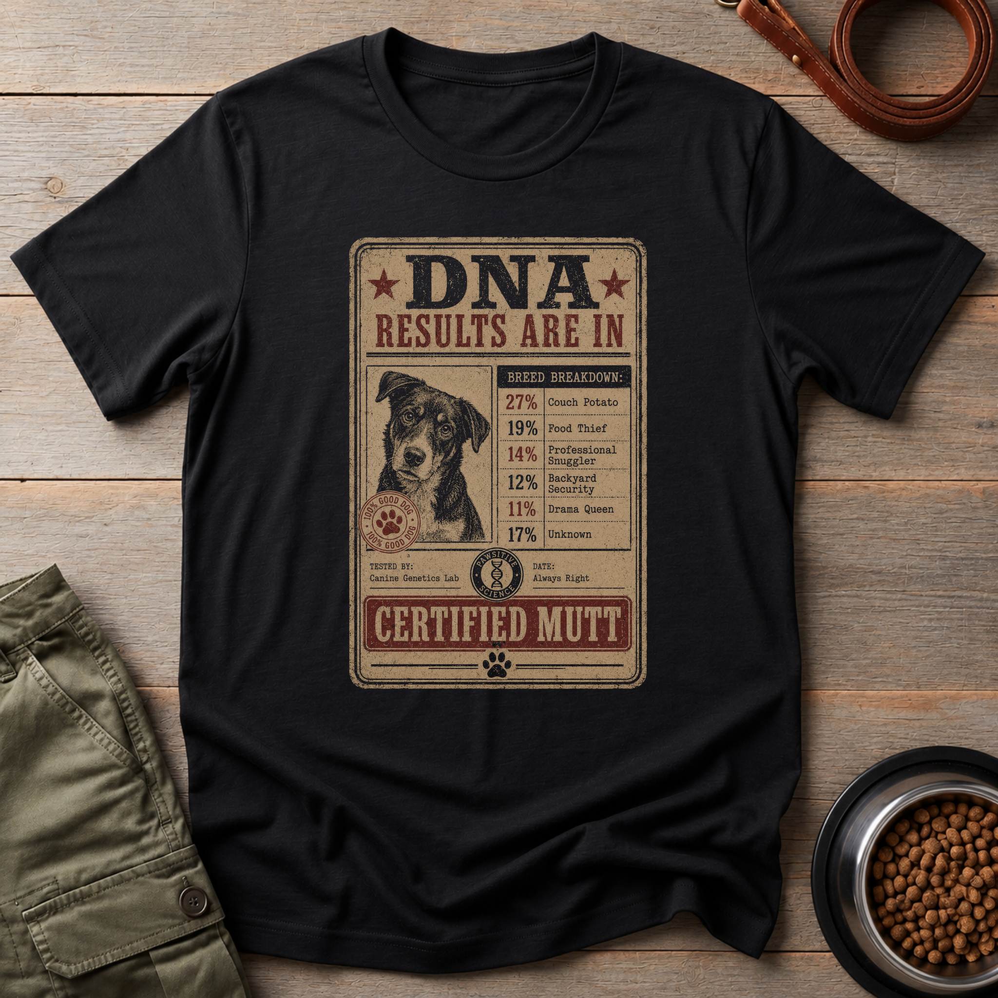 Dog DNA Test Results Tee