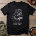 Rottweiler Looks Tough Loves Hard Tee