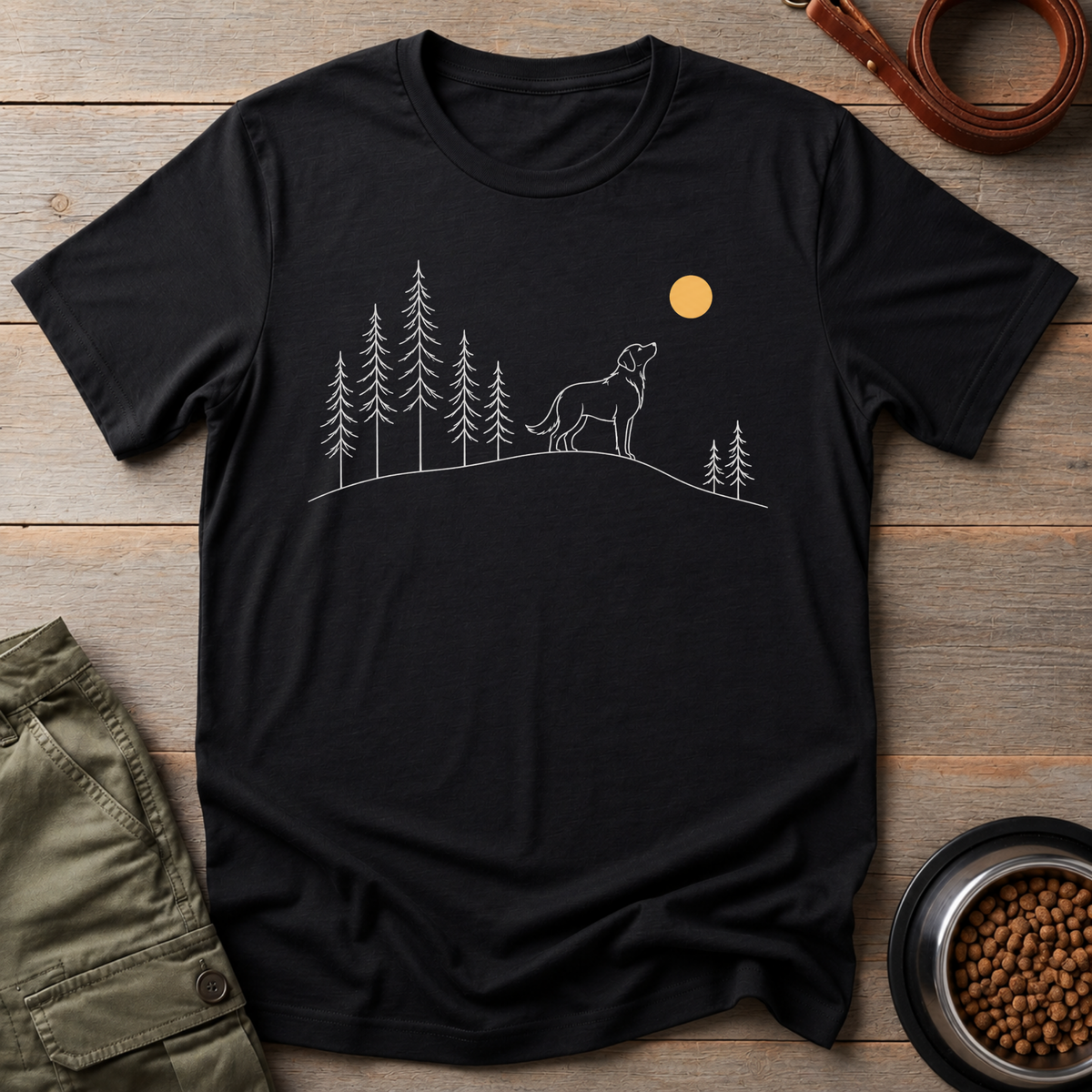 Moonlit Mountain Dog Tee