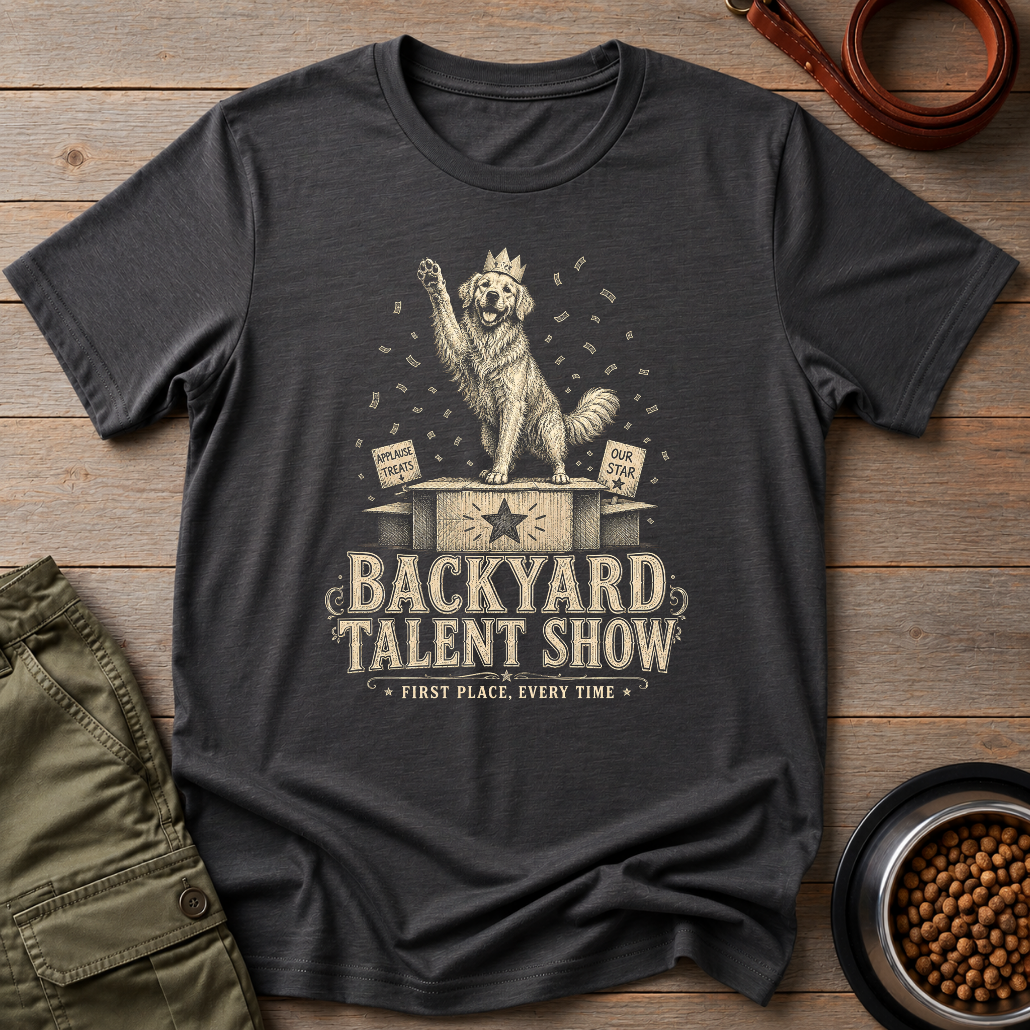 Golden Retriever Backyard Talent Show Tee