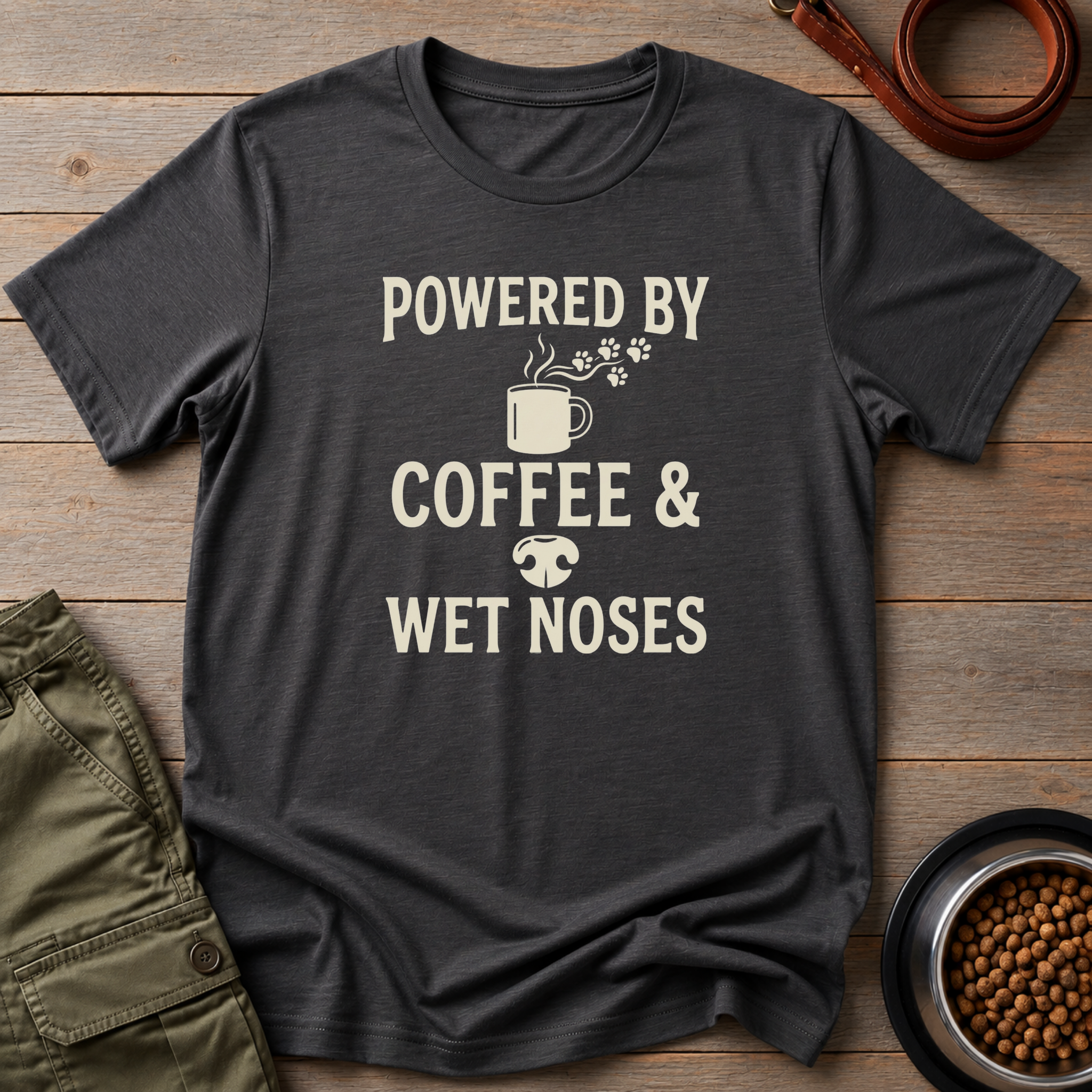 Powered By Coffee & Wet Noses Tee