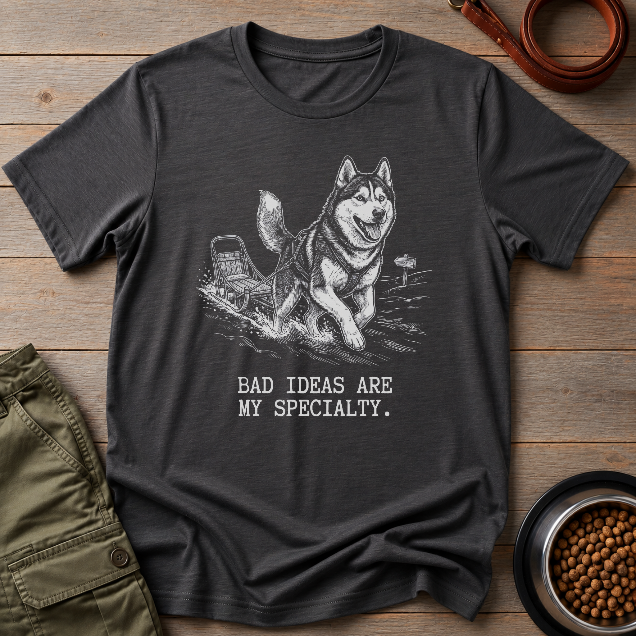Husky Bad Ideas Are My Specialty Tee
