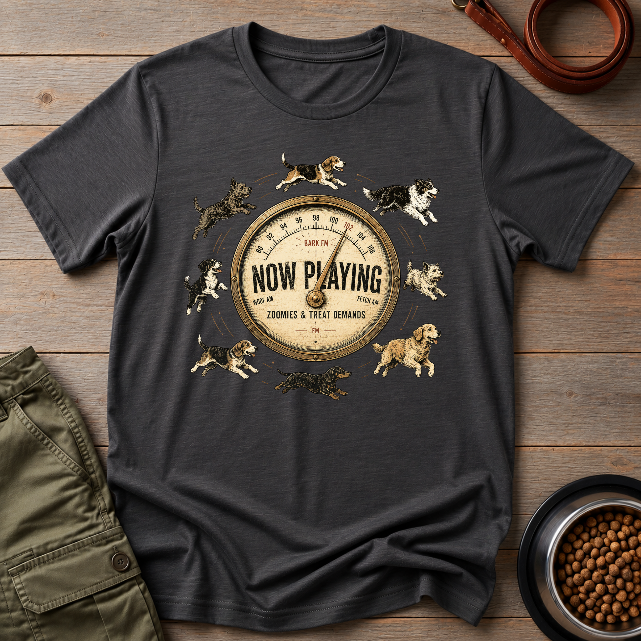 Bark FM Now Playing Zoomies & Treat Demands Tee