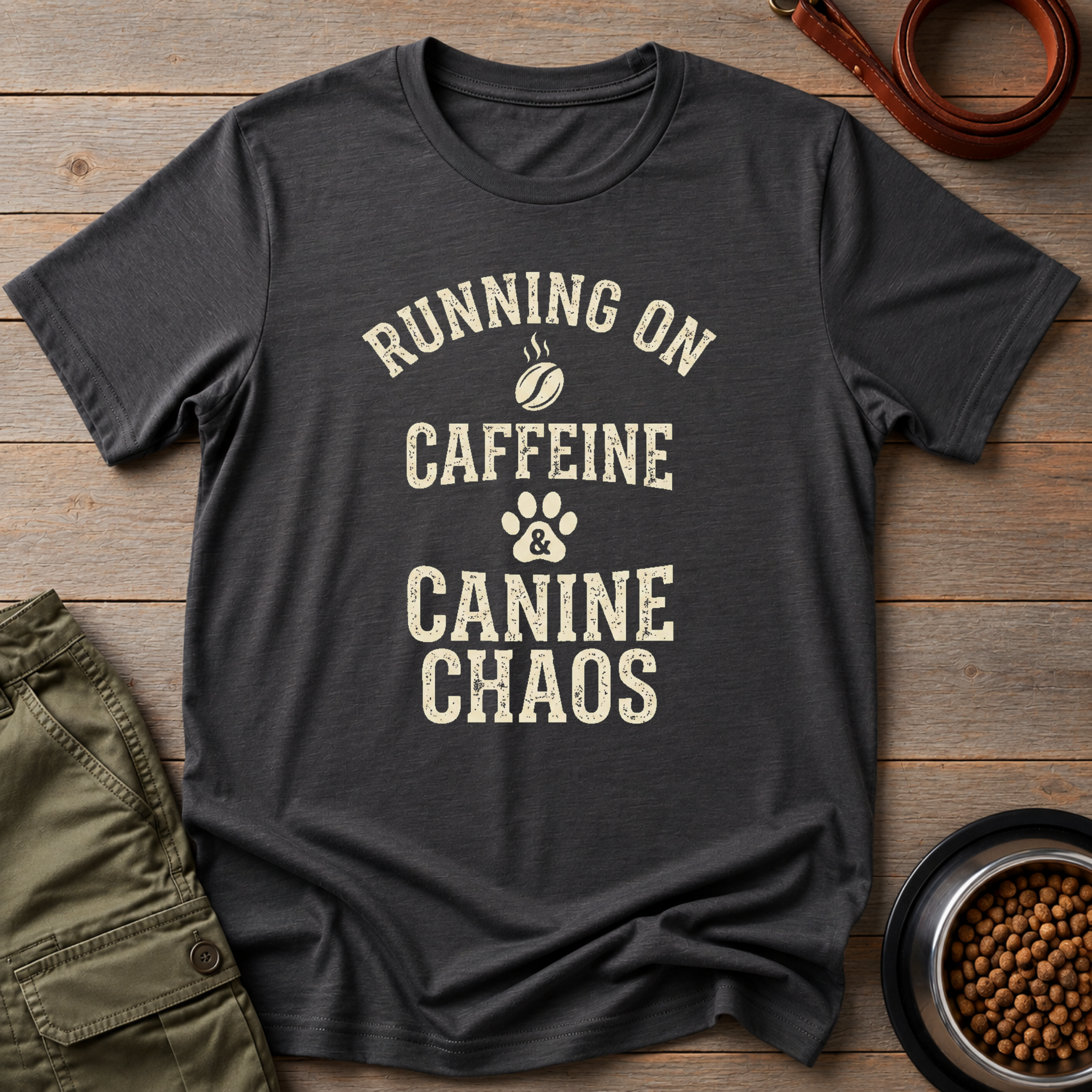Running On Caffeine And Canine Chaos Tee