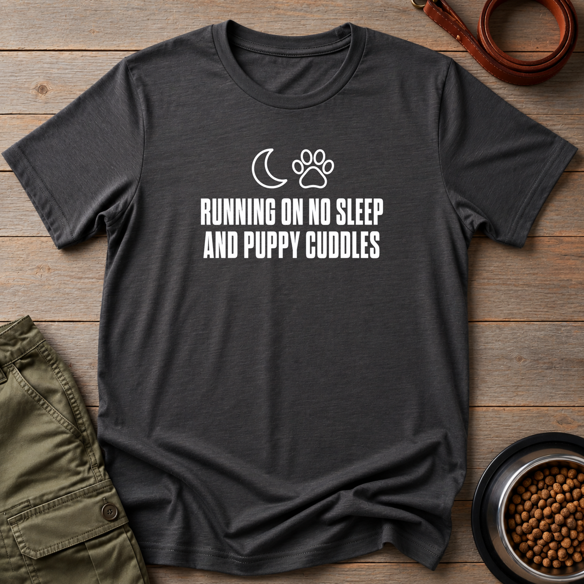 Running On No Sleep And Puppy Cuddles Tee