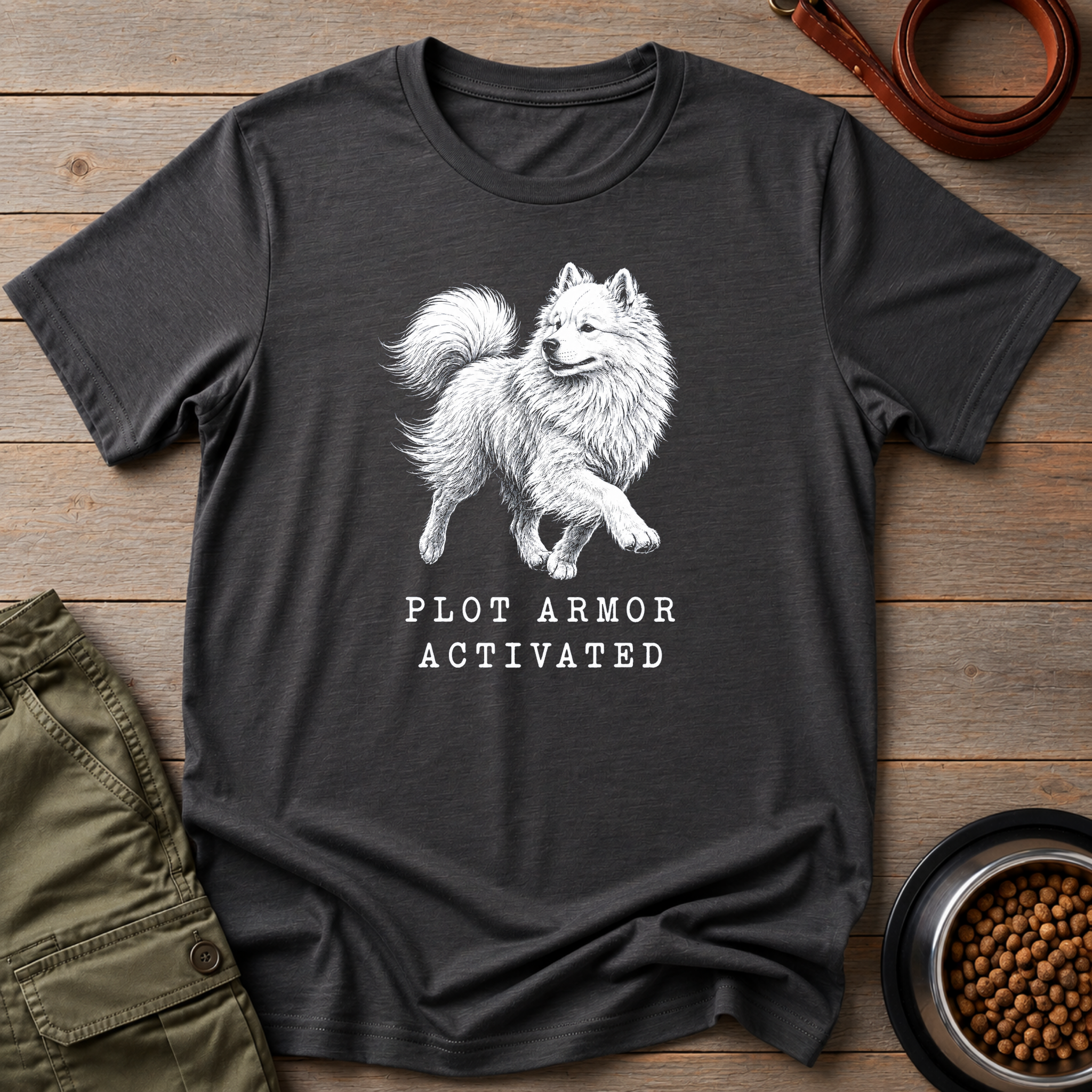 Samoyed Plot Armor Activated Tee