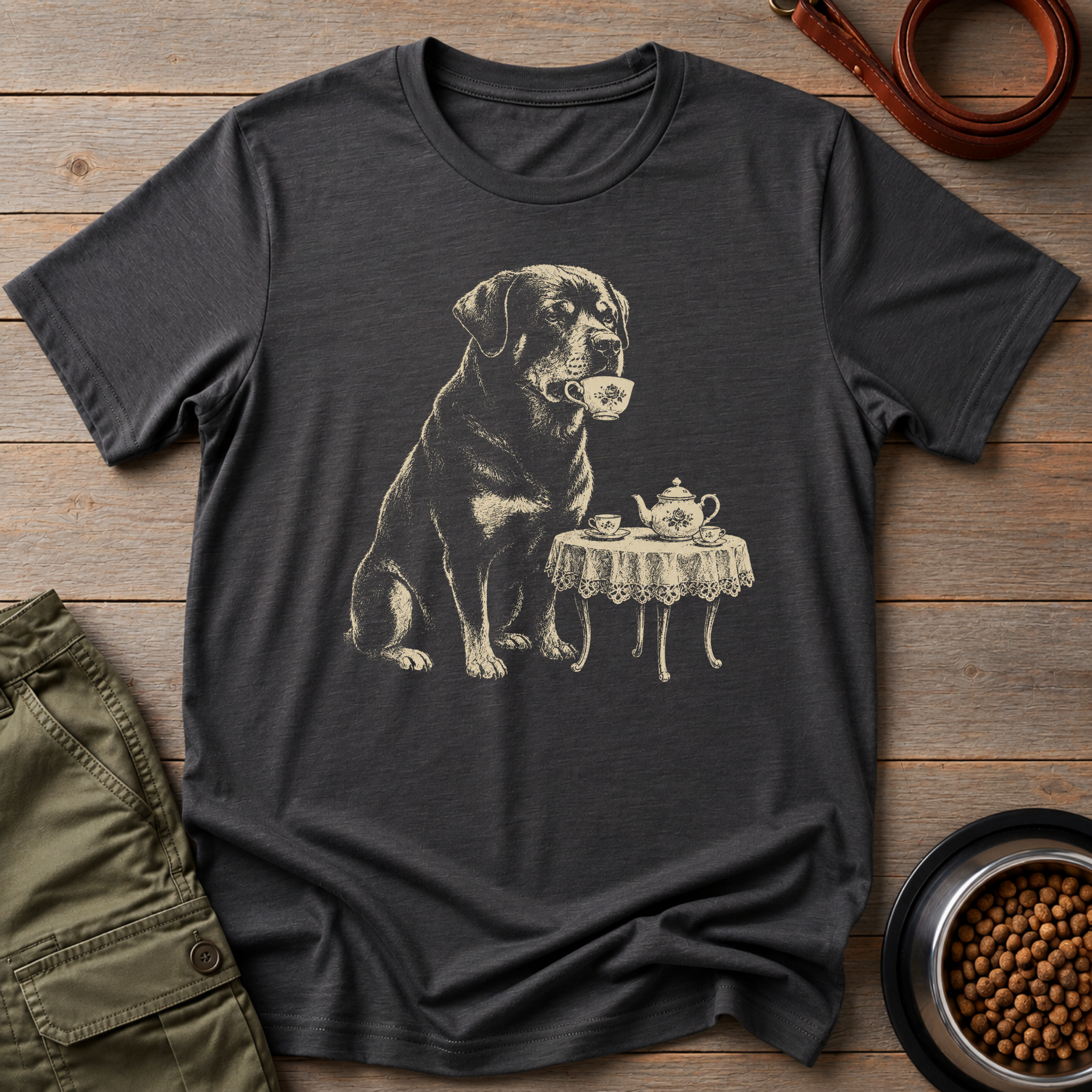 Rottweiler The Guard Dog Tea Party Tee