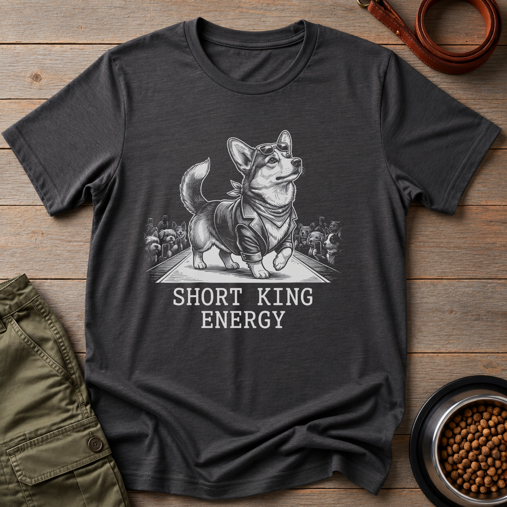 Corgi Short King Energy Tee