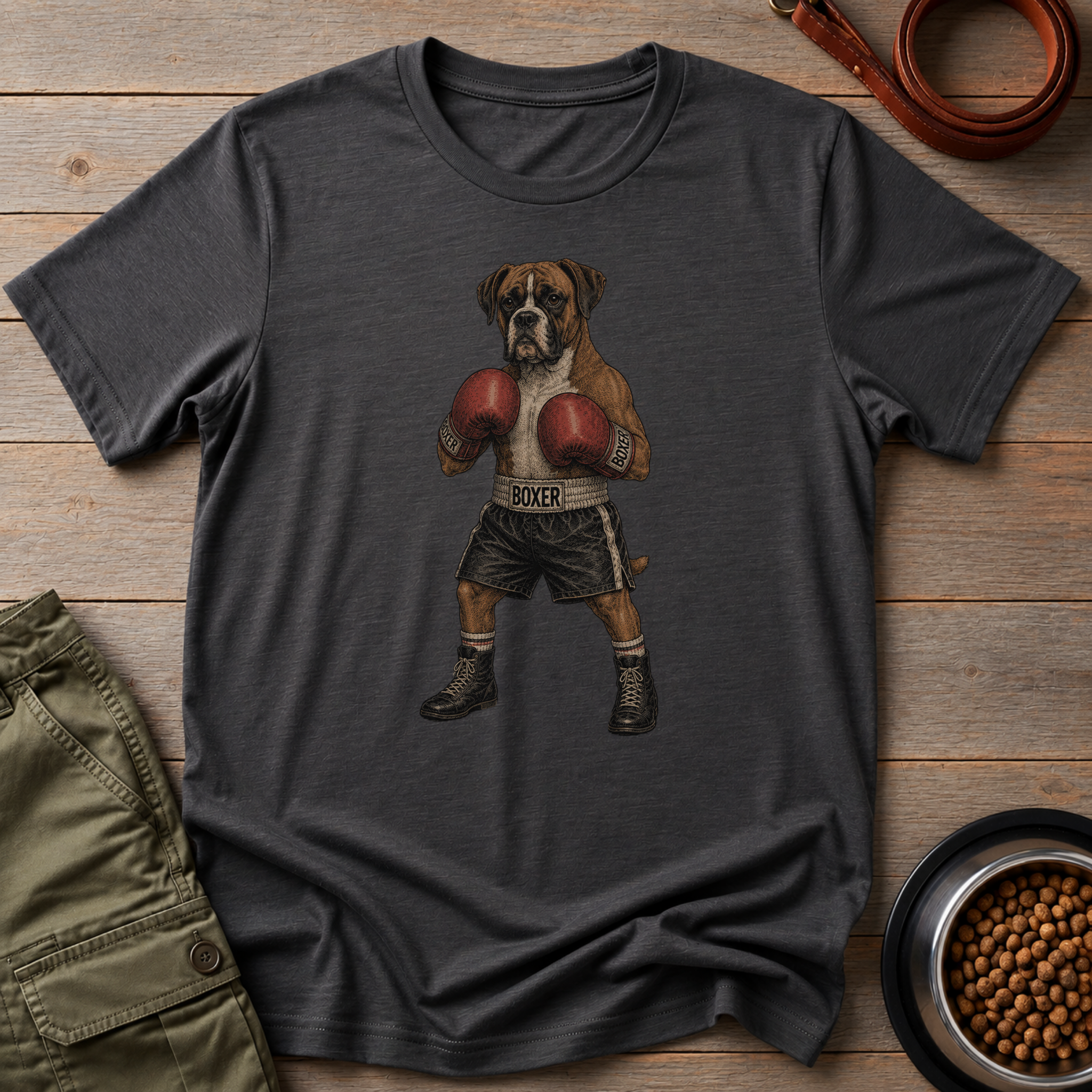 Boxer Dog Dressed As A Boxer Tee
