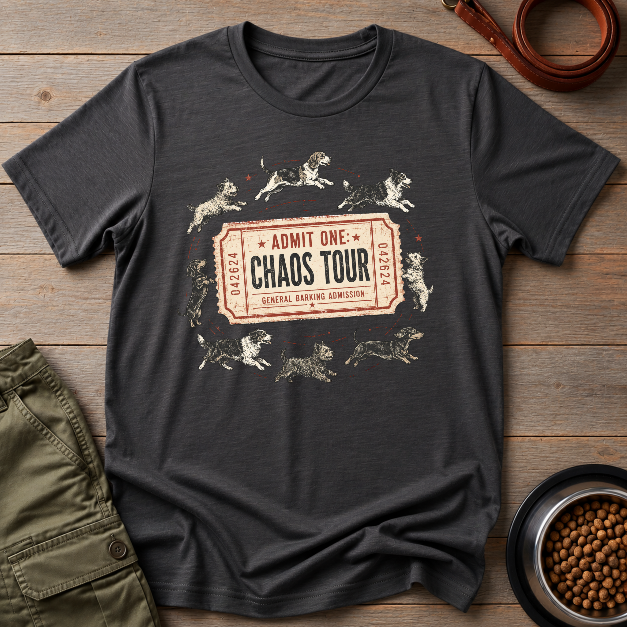 Chaos Tour Admit One General Barking Admission Tee