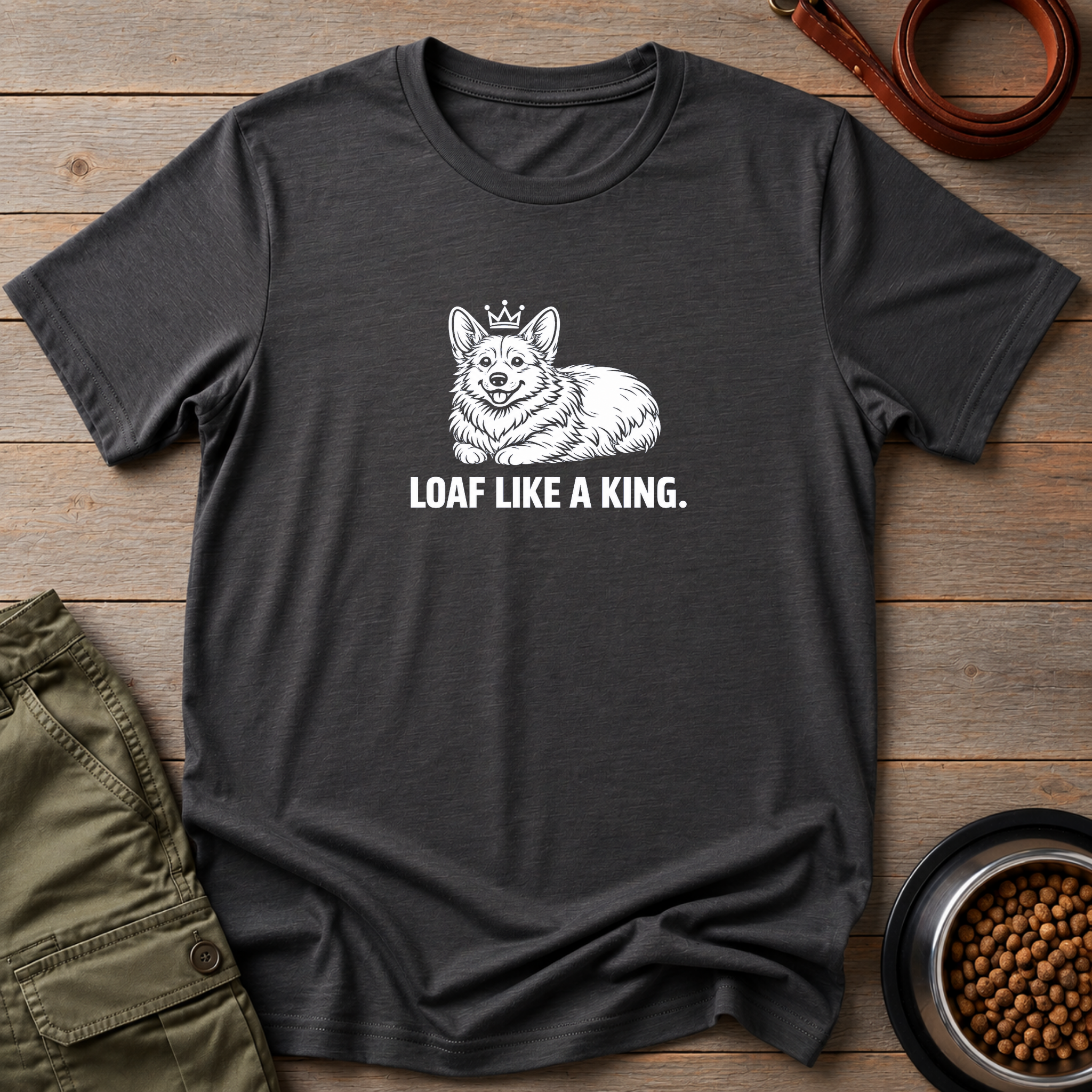 Corgi Loaf Like A King Tee