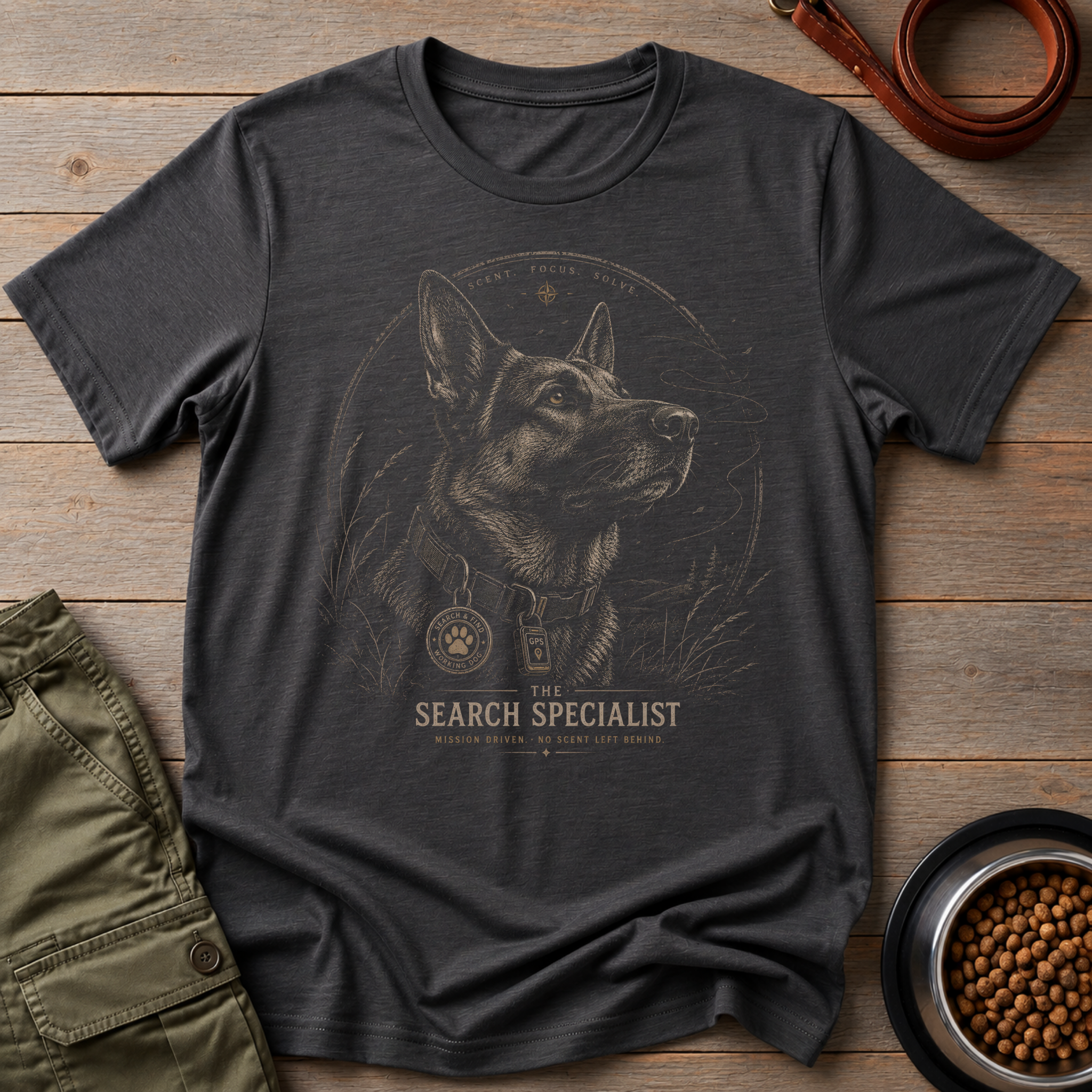 German Shepherd The Search Specialist Tee