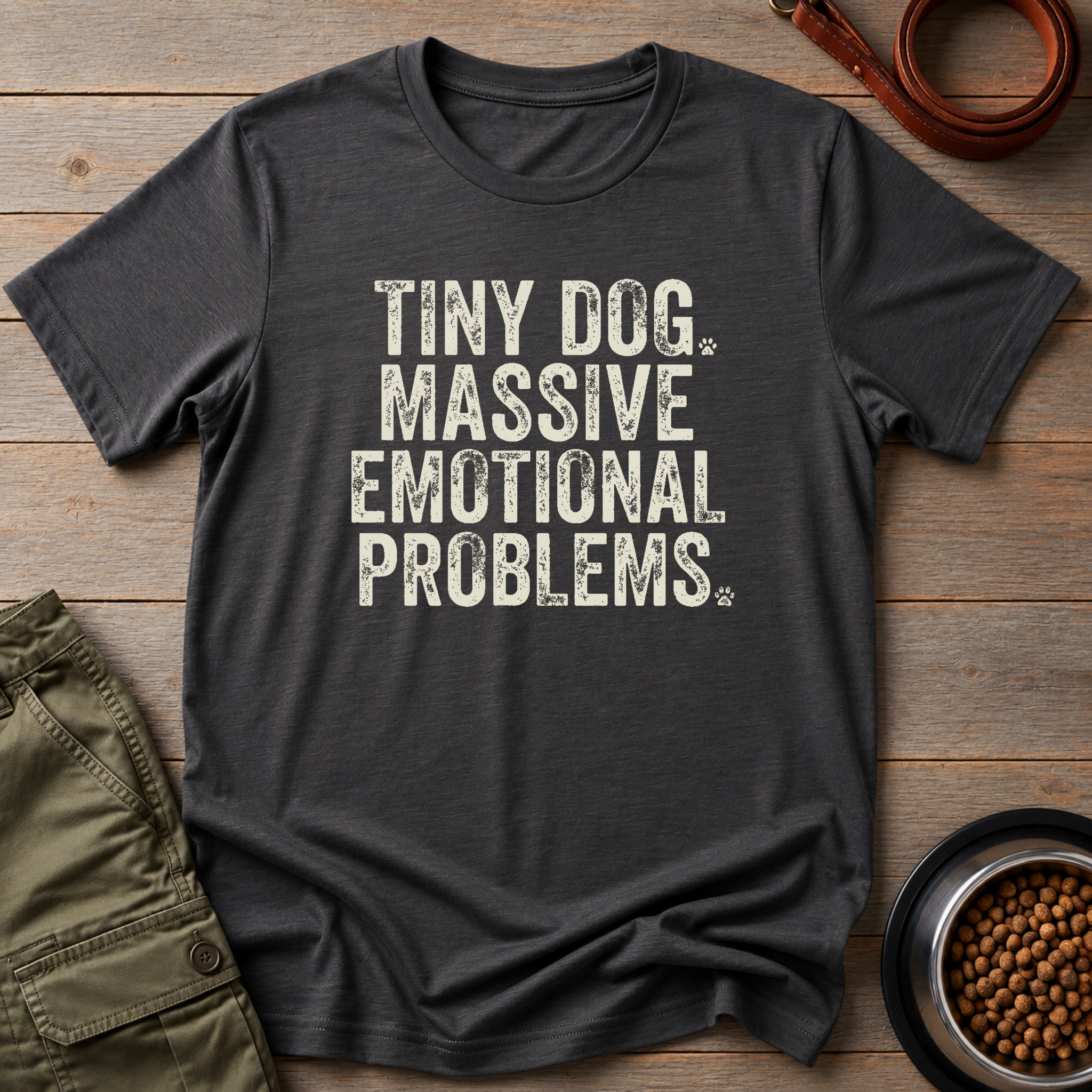 Tiny Dog. Massive Emotional Problems. Tee