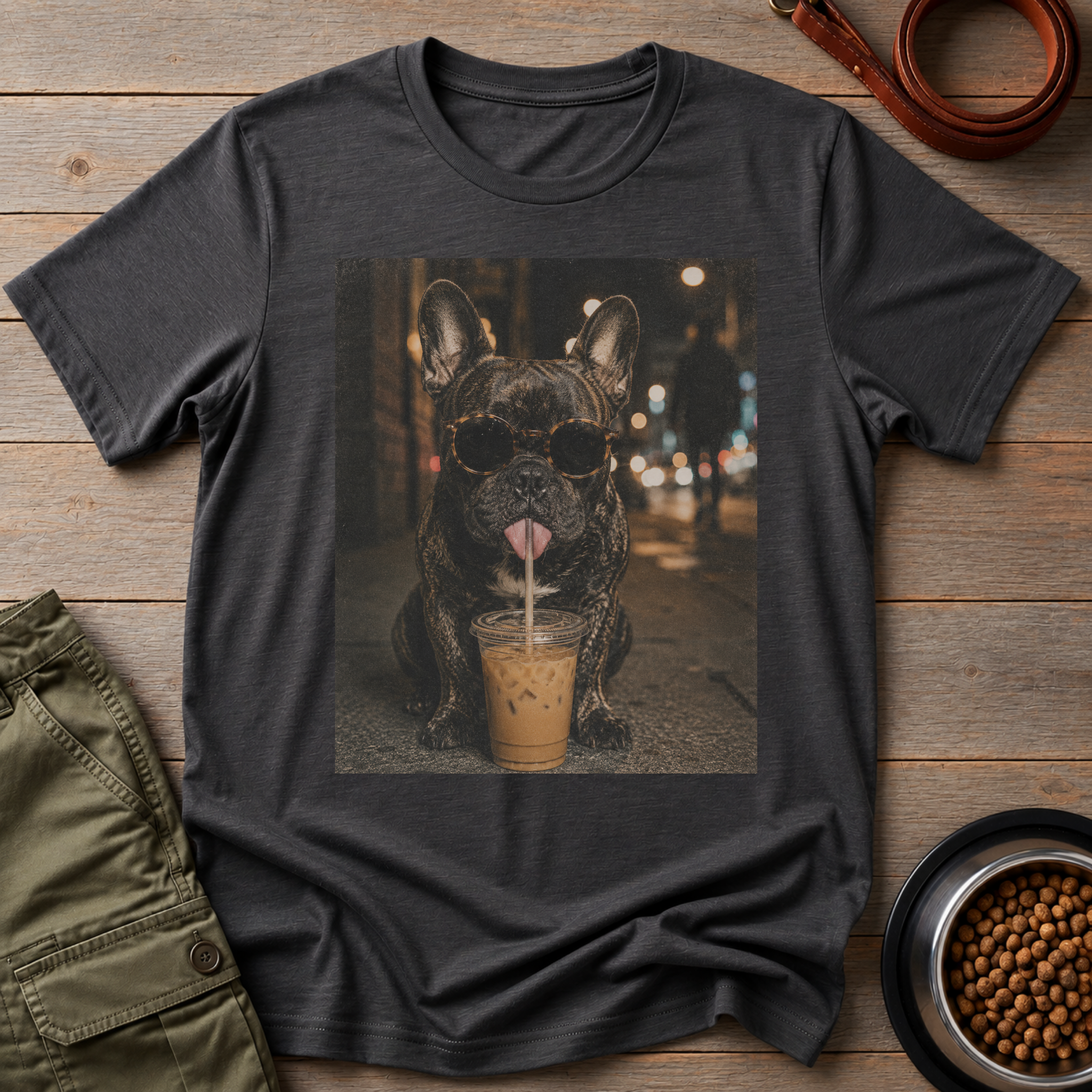 French Bulldog Iced Coffee Tee