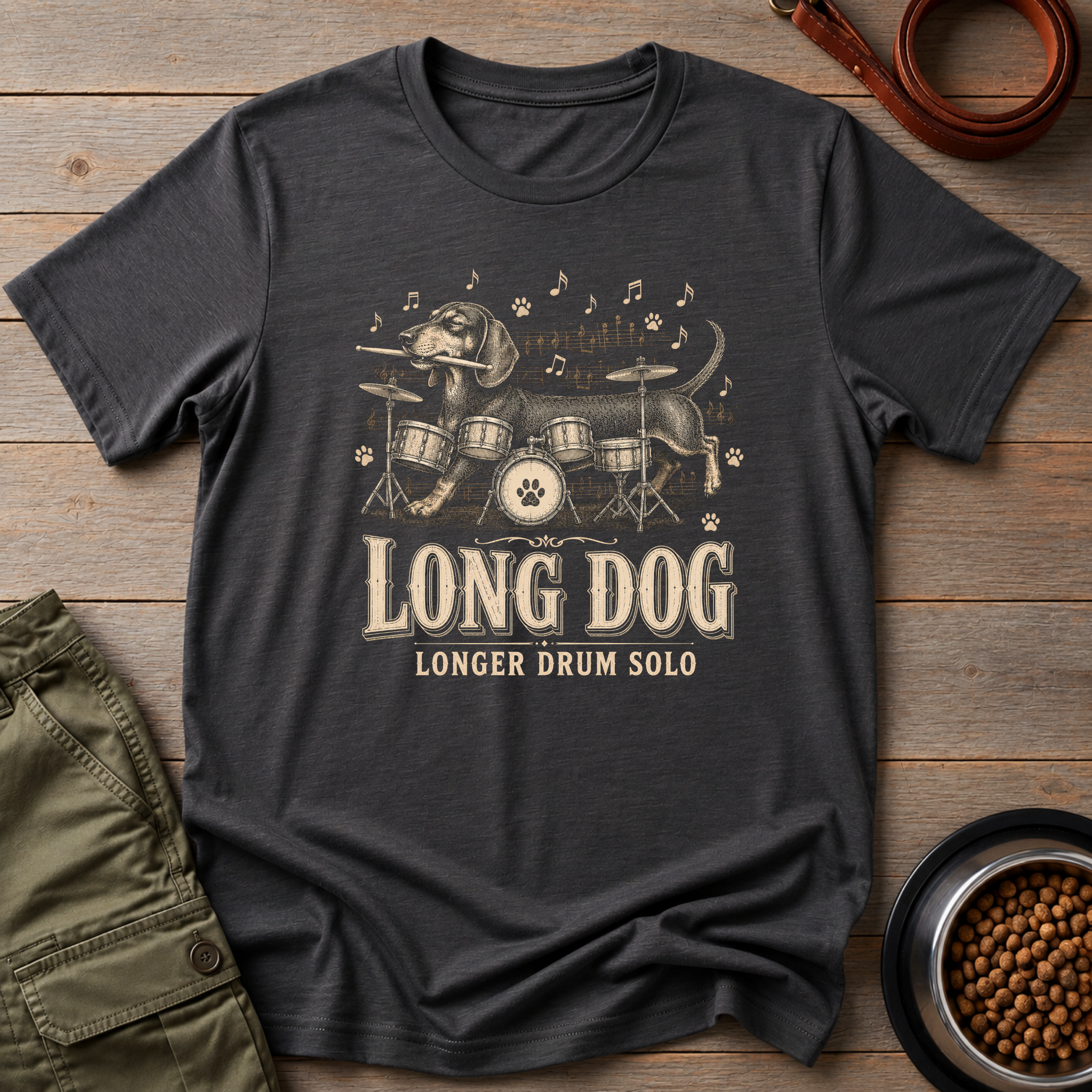 Dachshund Long Dog Drum Solo Tee