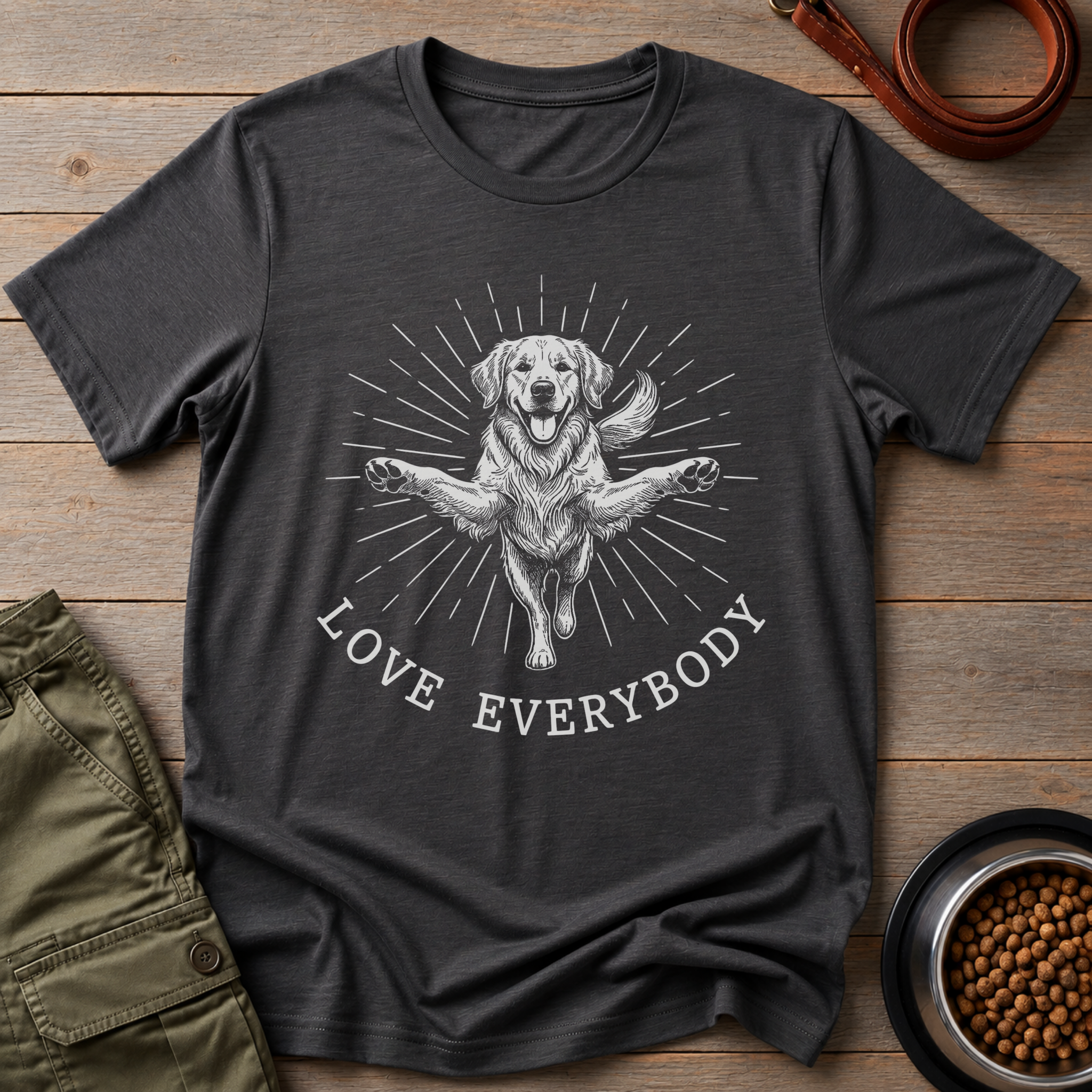 Golden Retriever Love Everybody Tee
