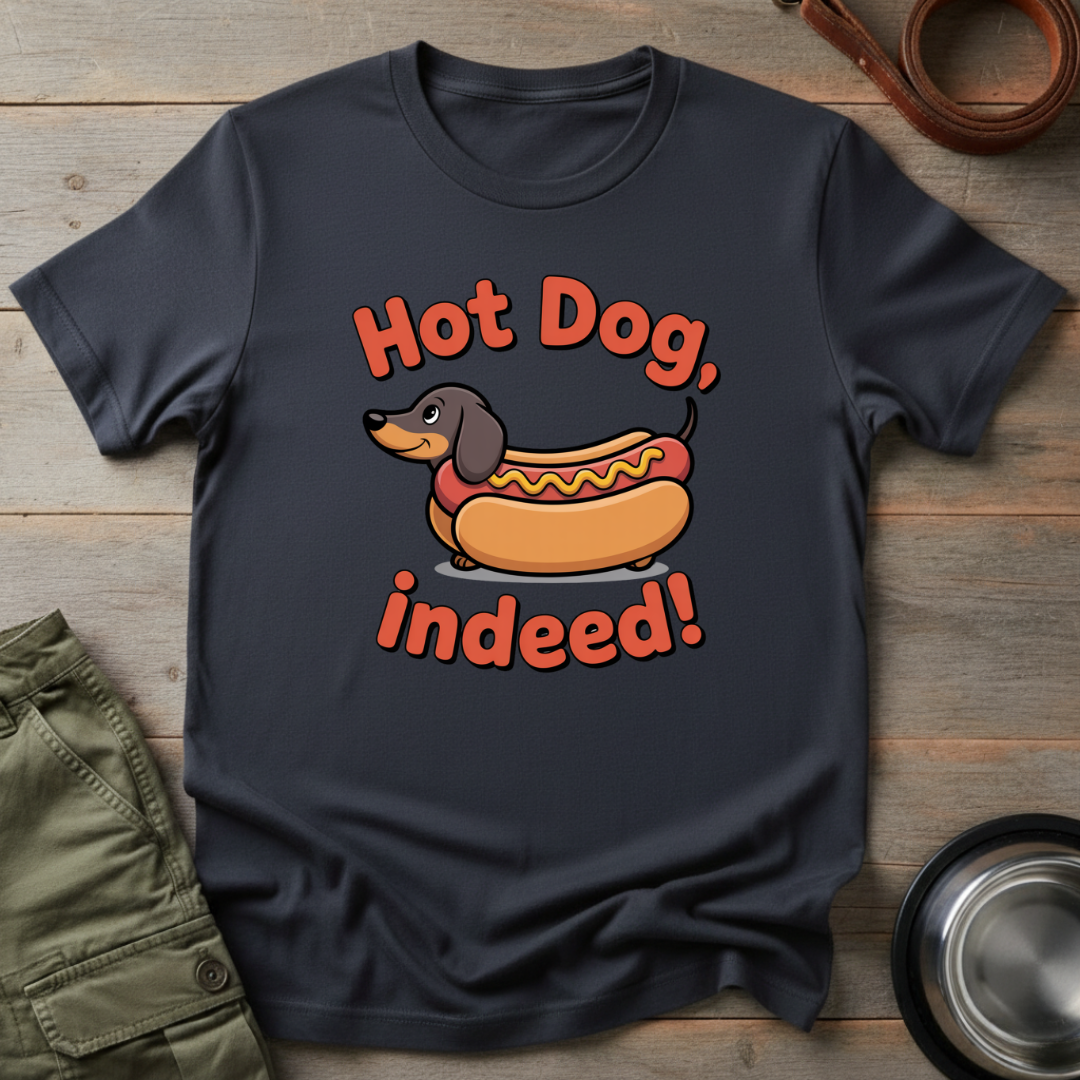 Dachshund Hot Dog Indeed Tee