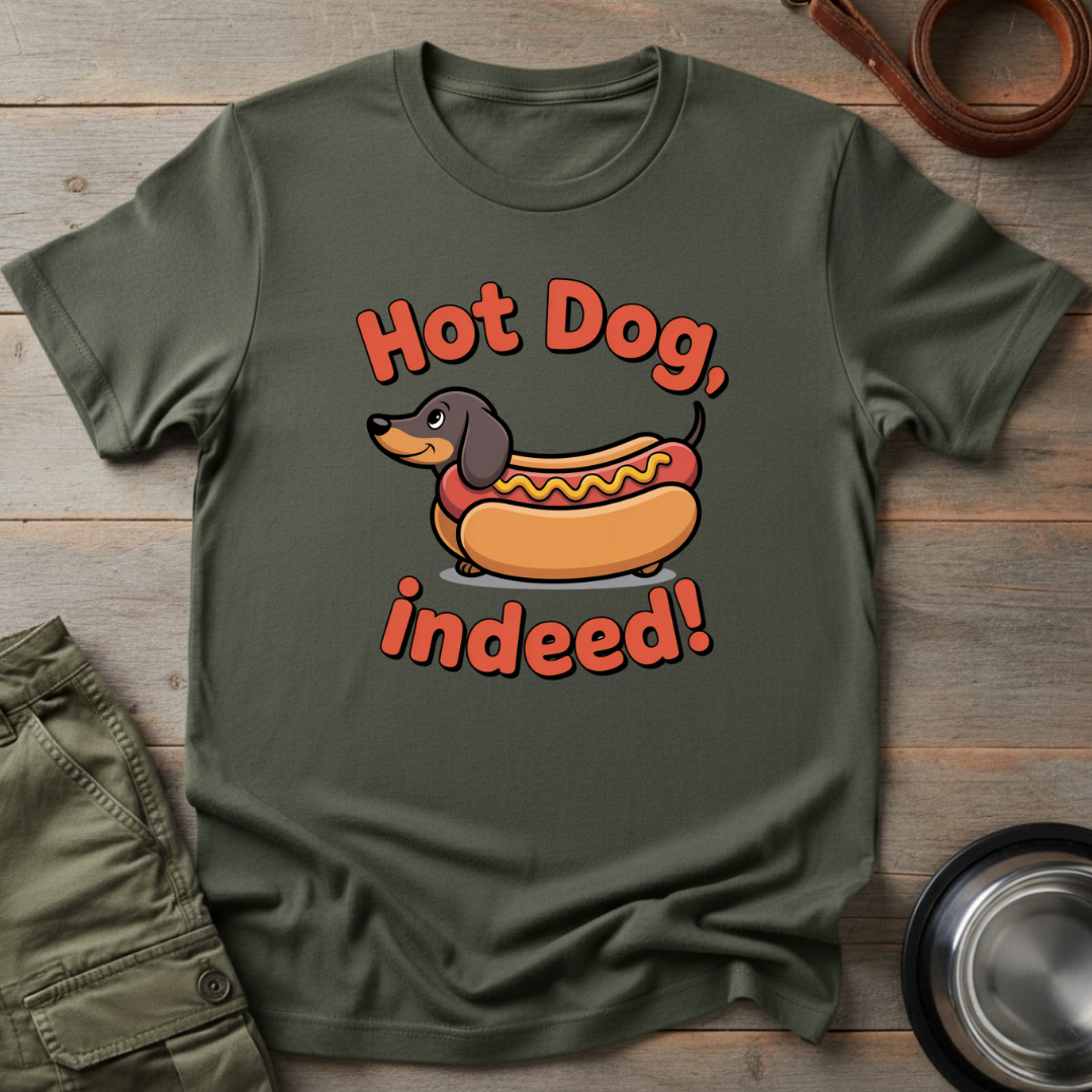 Dachshund Hot Dog Indeed Tee