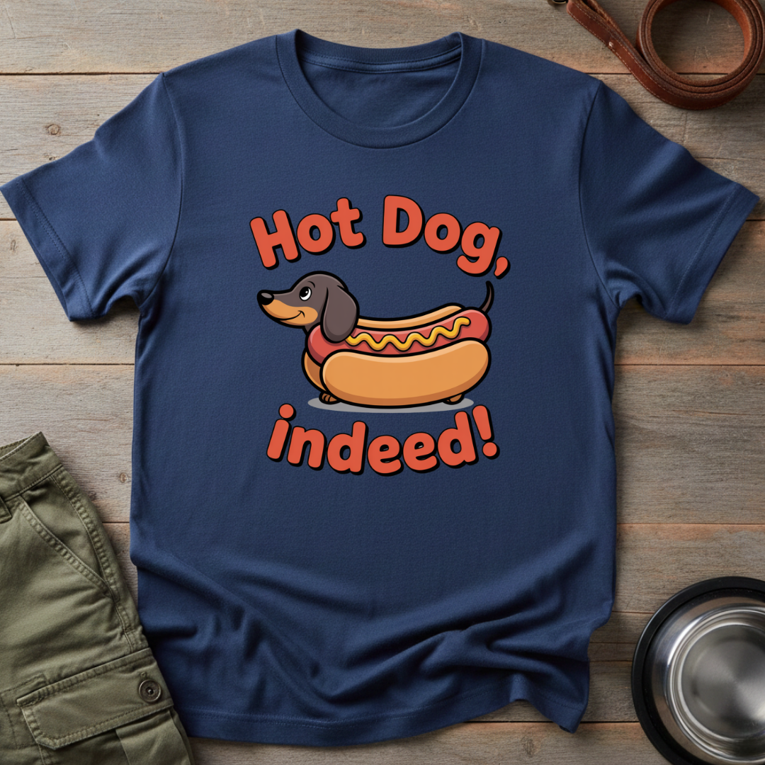 Dachshund Hot Dog Indeed Tee