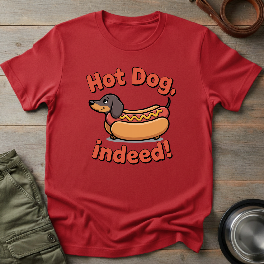 Dachshund Hot Dog Indeed Tee