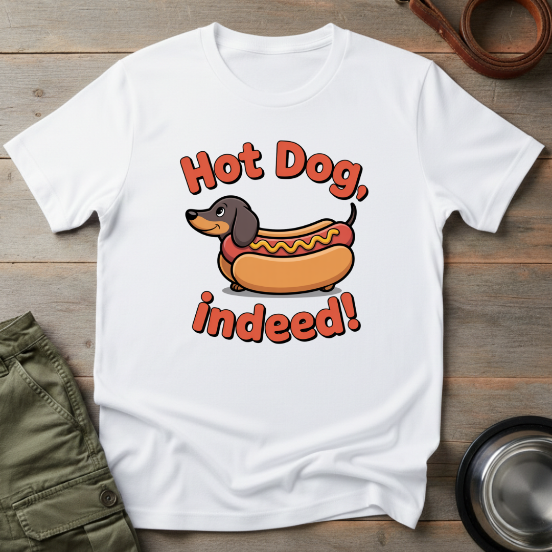 Dachshund Hot Dog Indeed Tee
