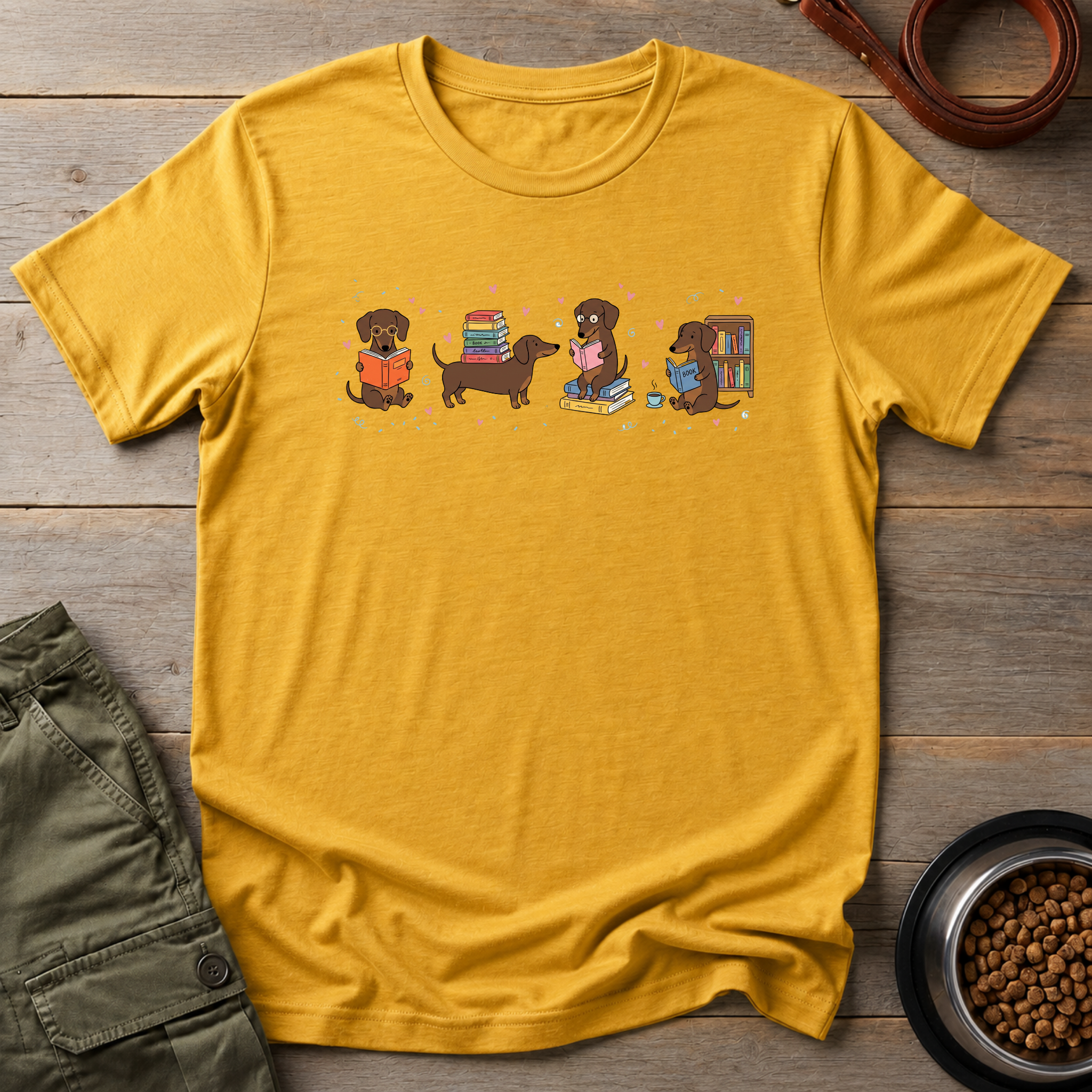 Dachshund Book Lover Tee