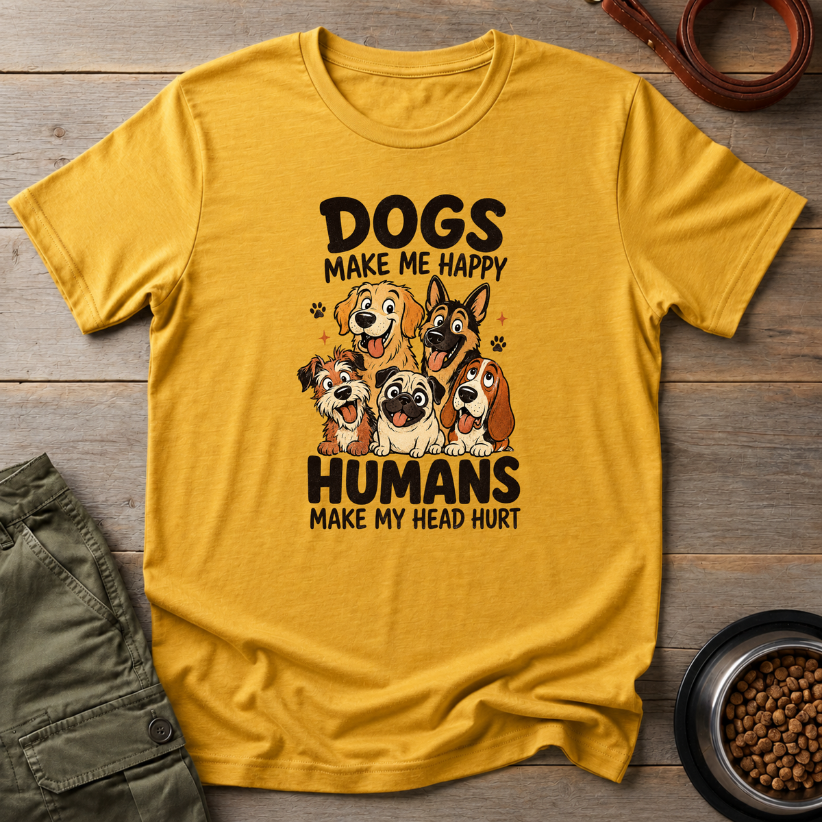 Dogs Make Me Happy Tee