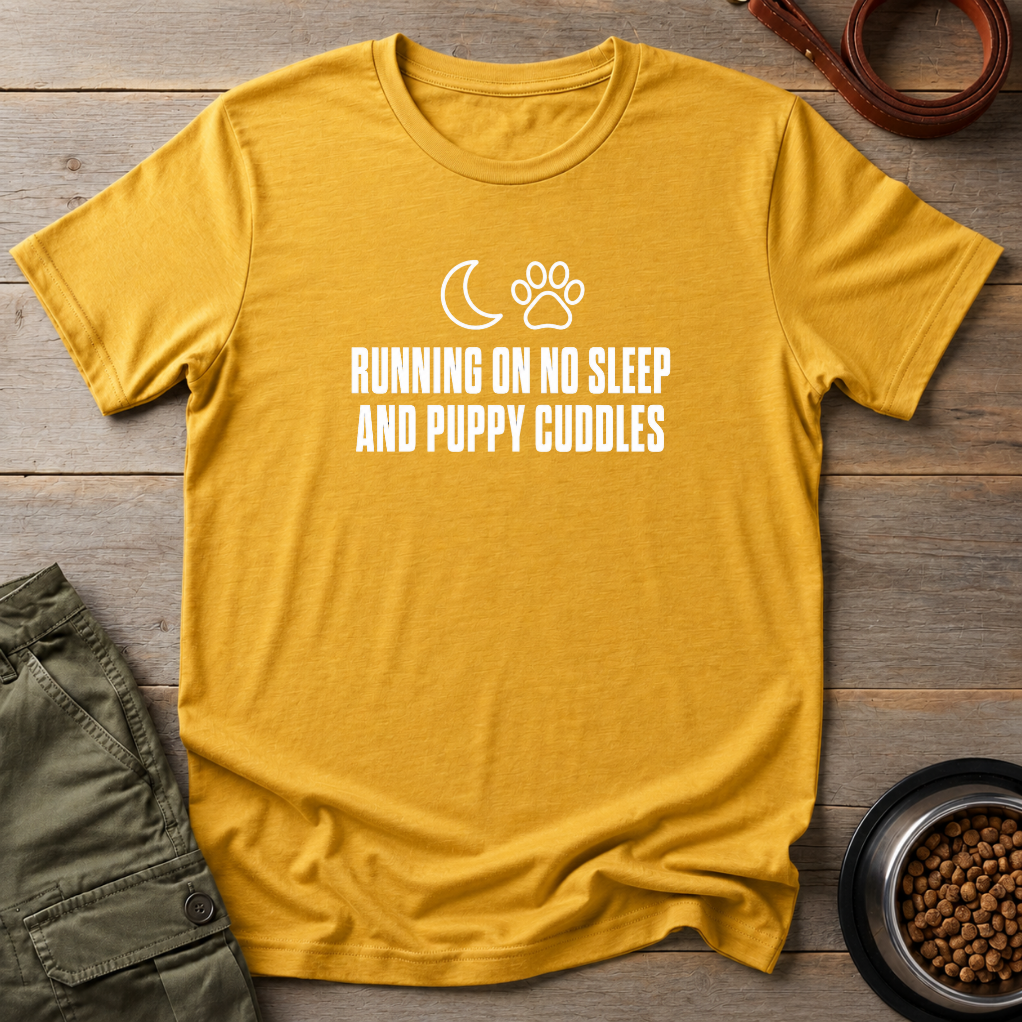 Running On No Sleep And Puppy Cuddles Tee