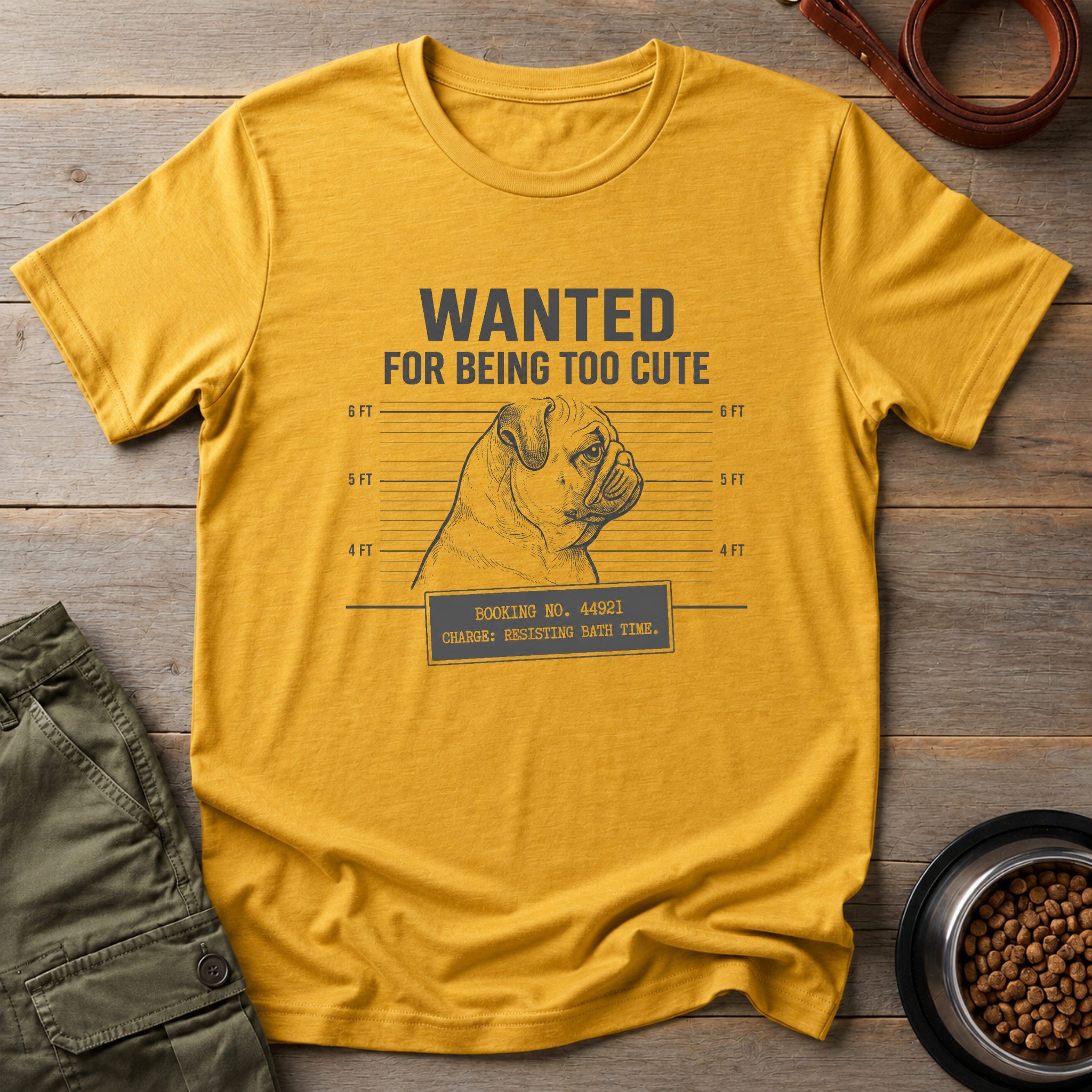 Pug Wanted For Being Too Cute Tee