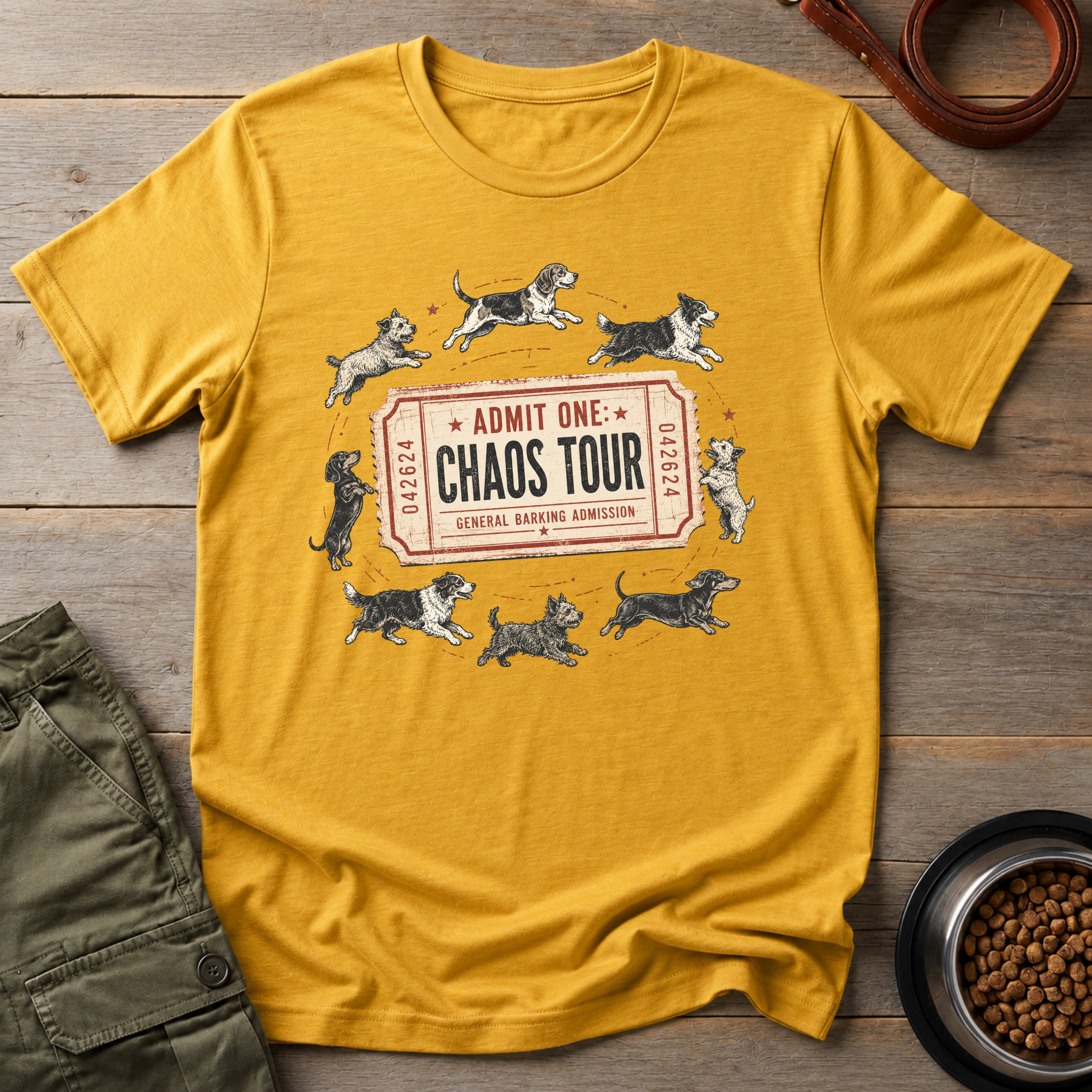 Chaos Tour Admit One General Barking Admission Tee