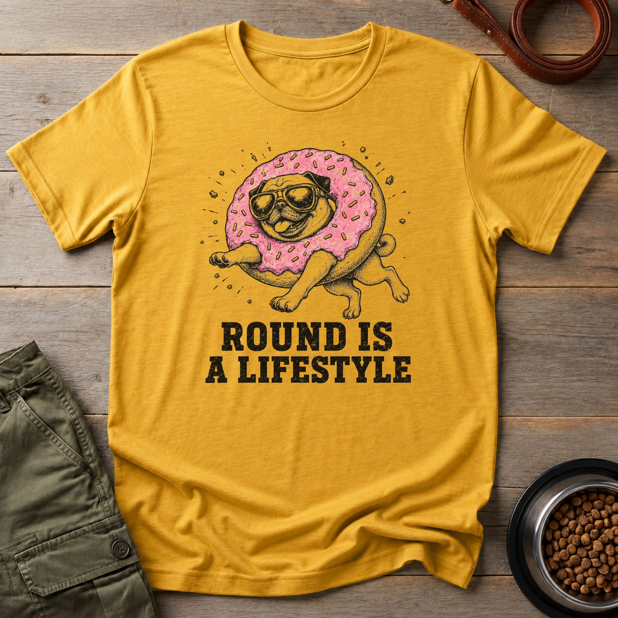 Pug Round Is A Lifestyle Tee