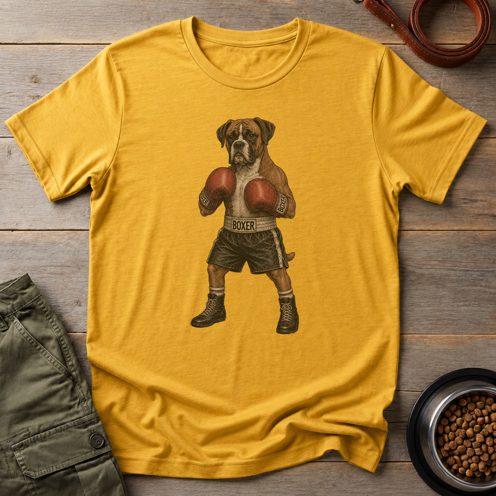 Boxer Dog Dressed As A Boxer Tee