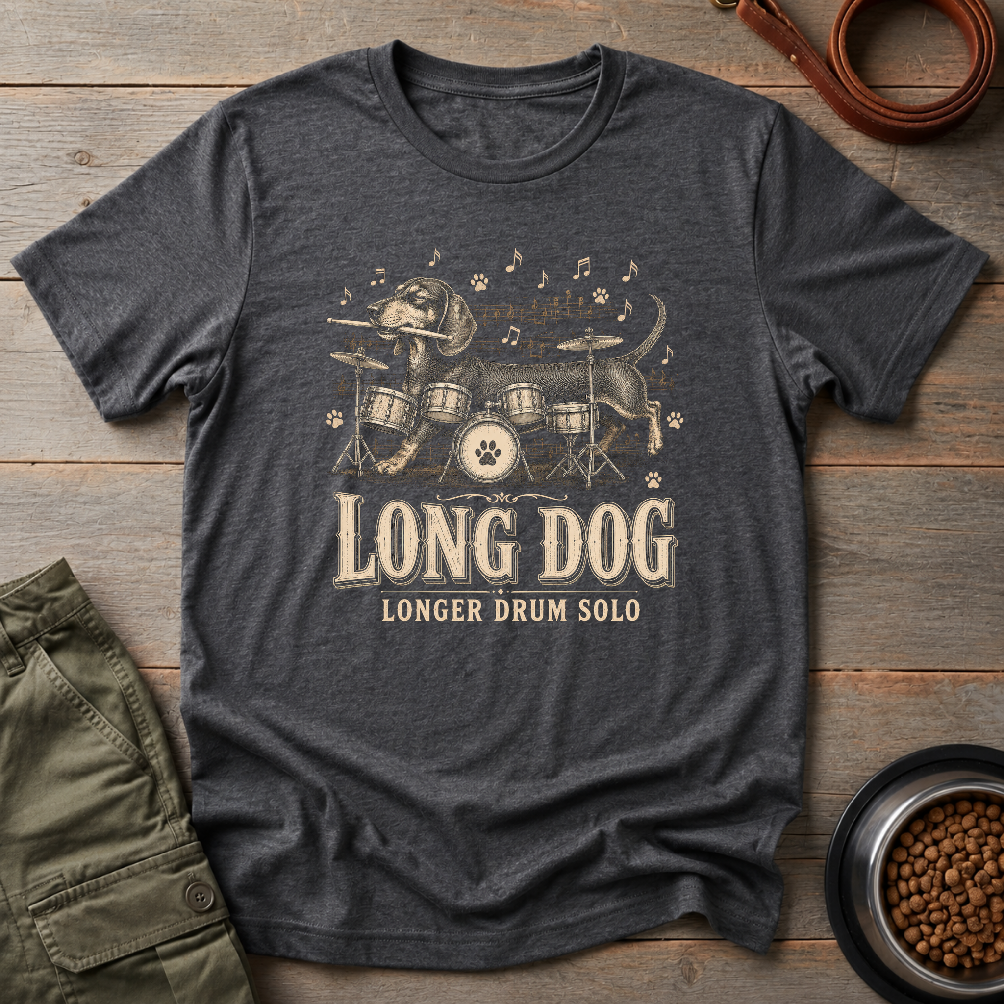 Dachshund Long Dog Drum Solo Tee