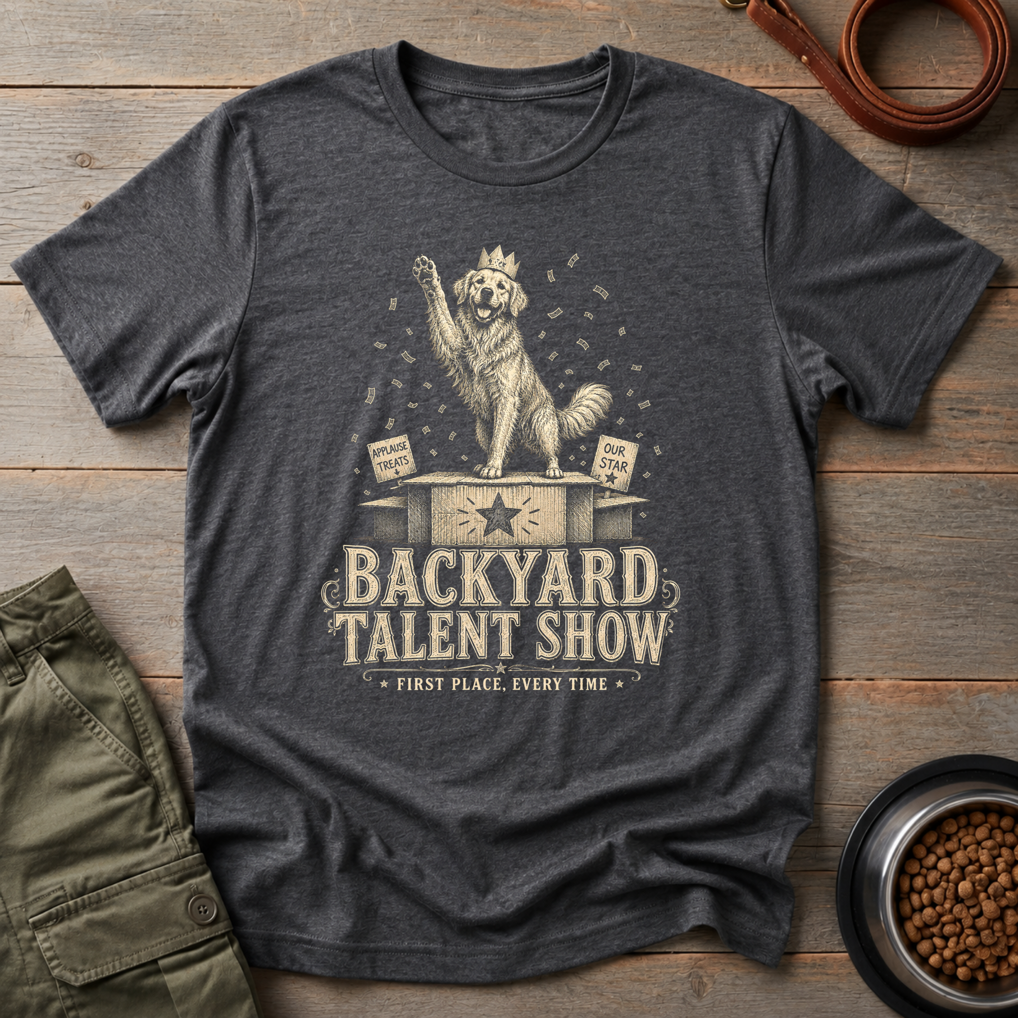 Golden Retriever Backyard Talent Show Tee