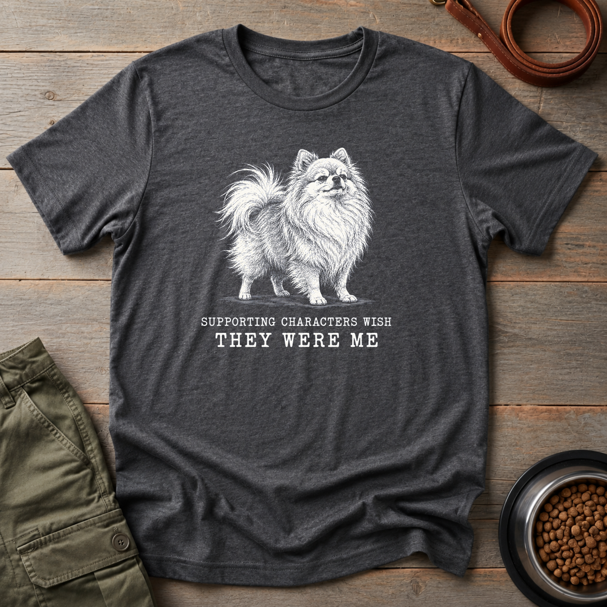 Pomeranian Supporting Characters Wish They Were Me Tee