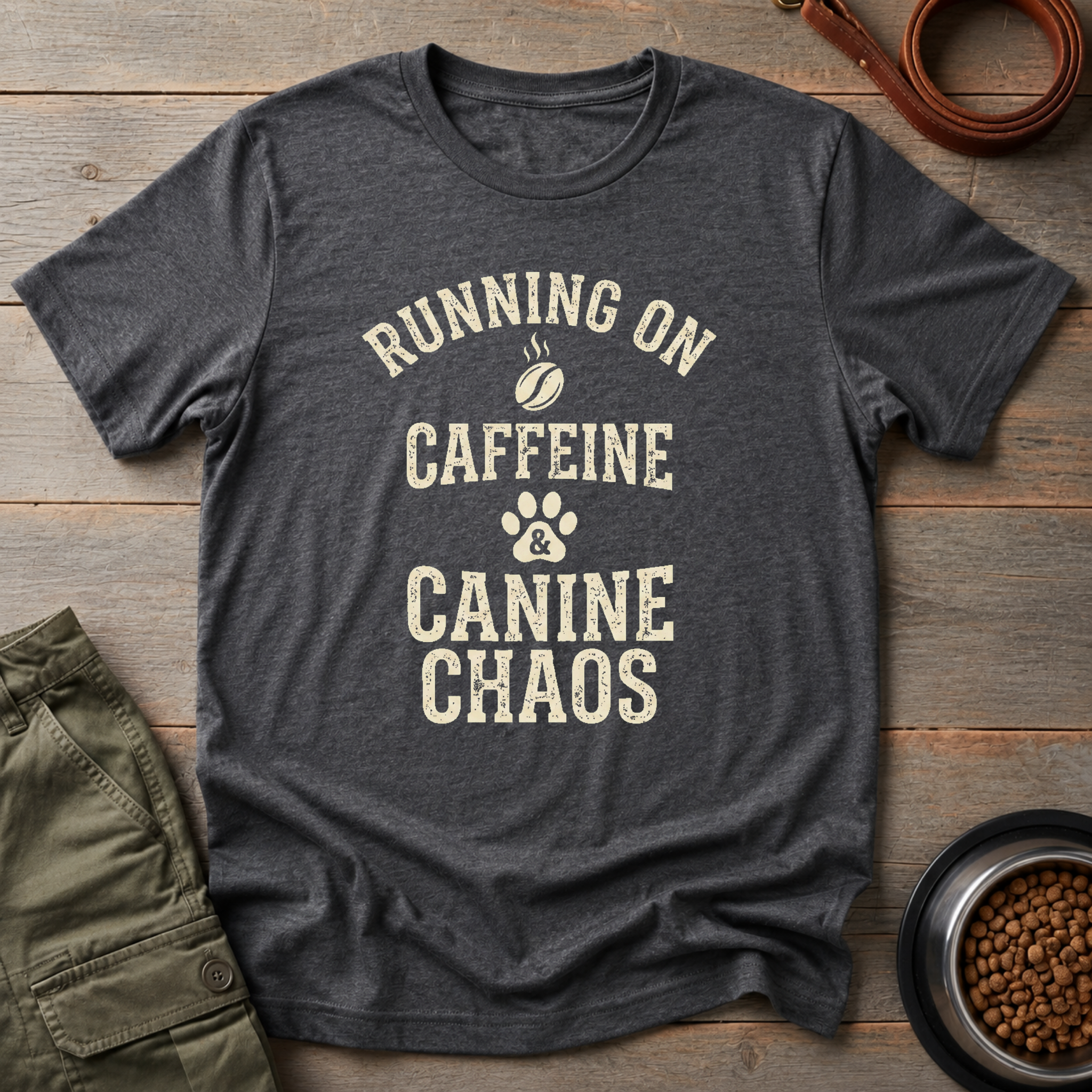 Running On Caffeine And Canine Chaos Tee