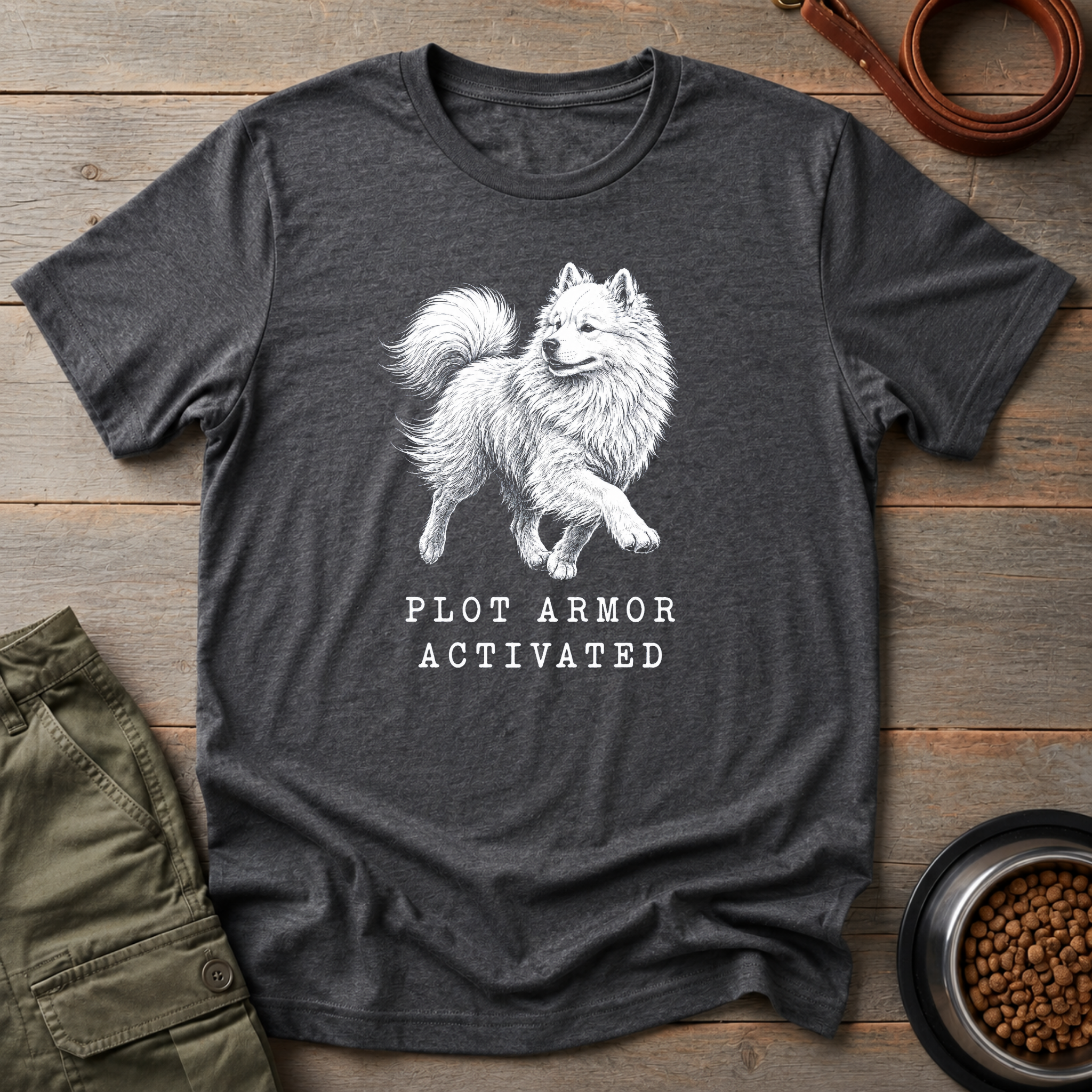 Samoyed Plot Armor Activated Tee