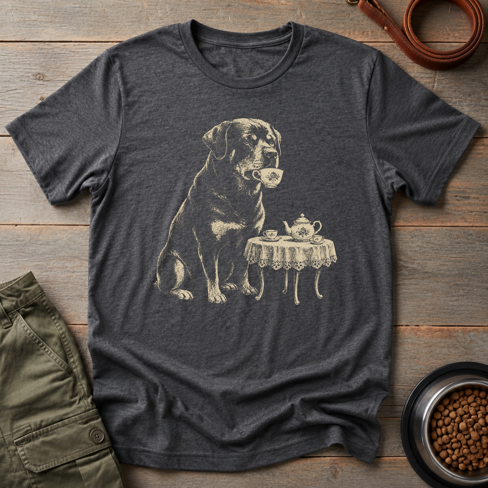 Rottweiler The Guard Dog Tea Party Tee