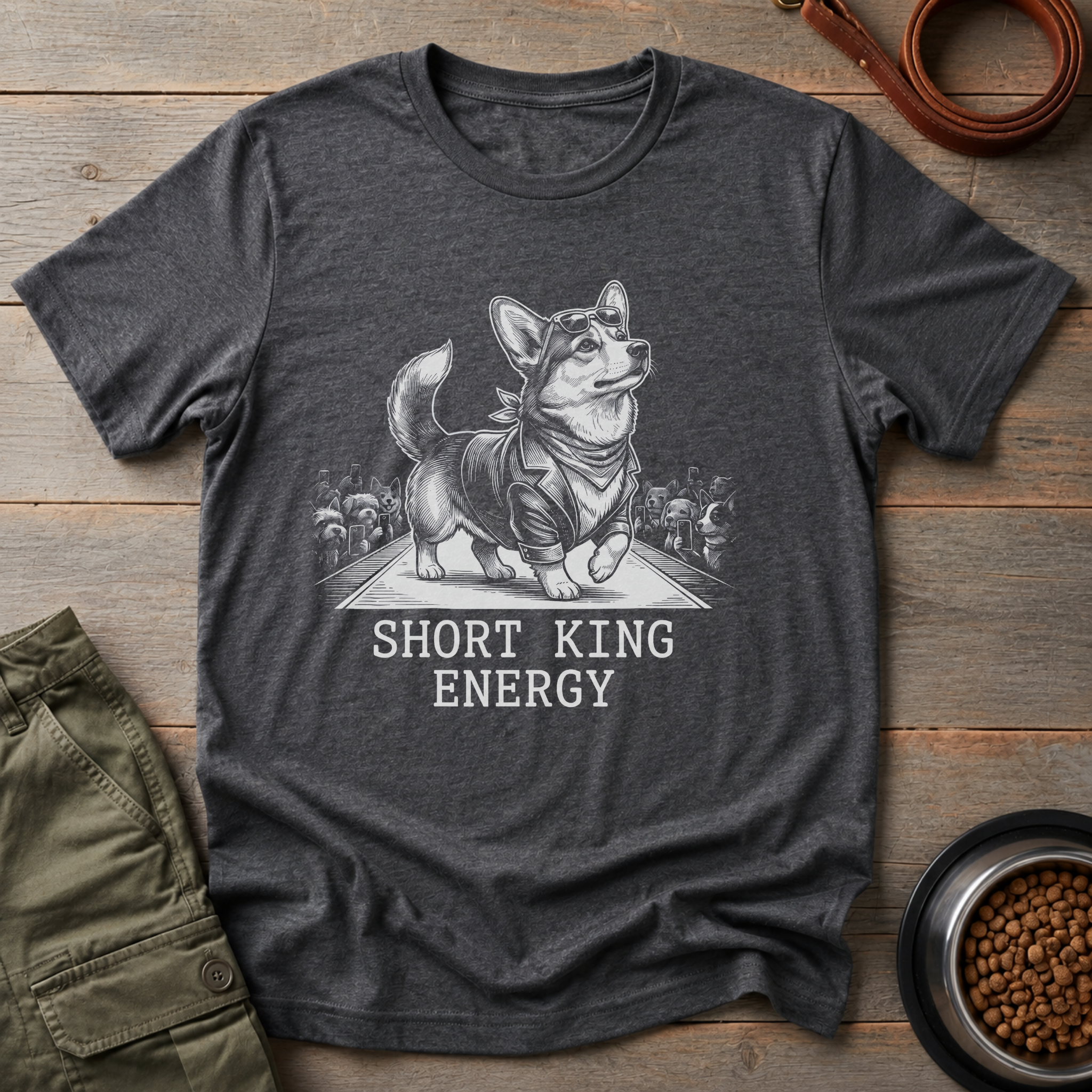 Corgi Short King Energy Tee