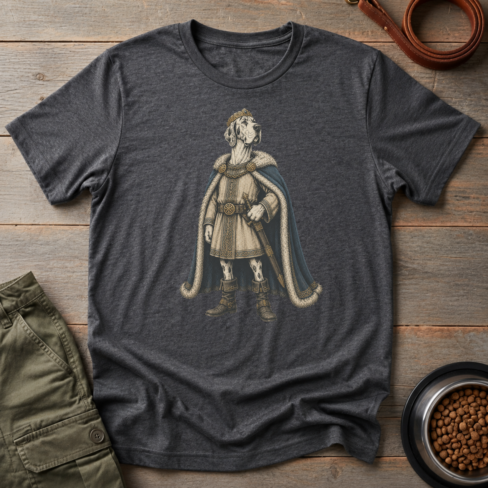 Great Dane Dressed As A Danish Viking Tee