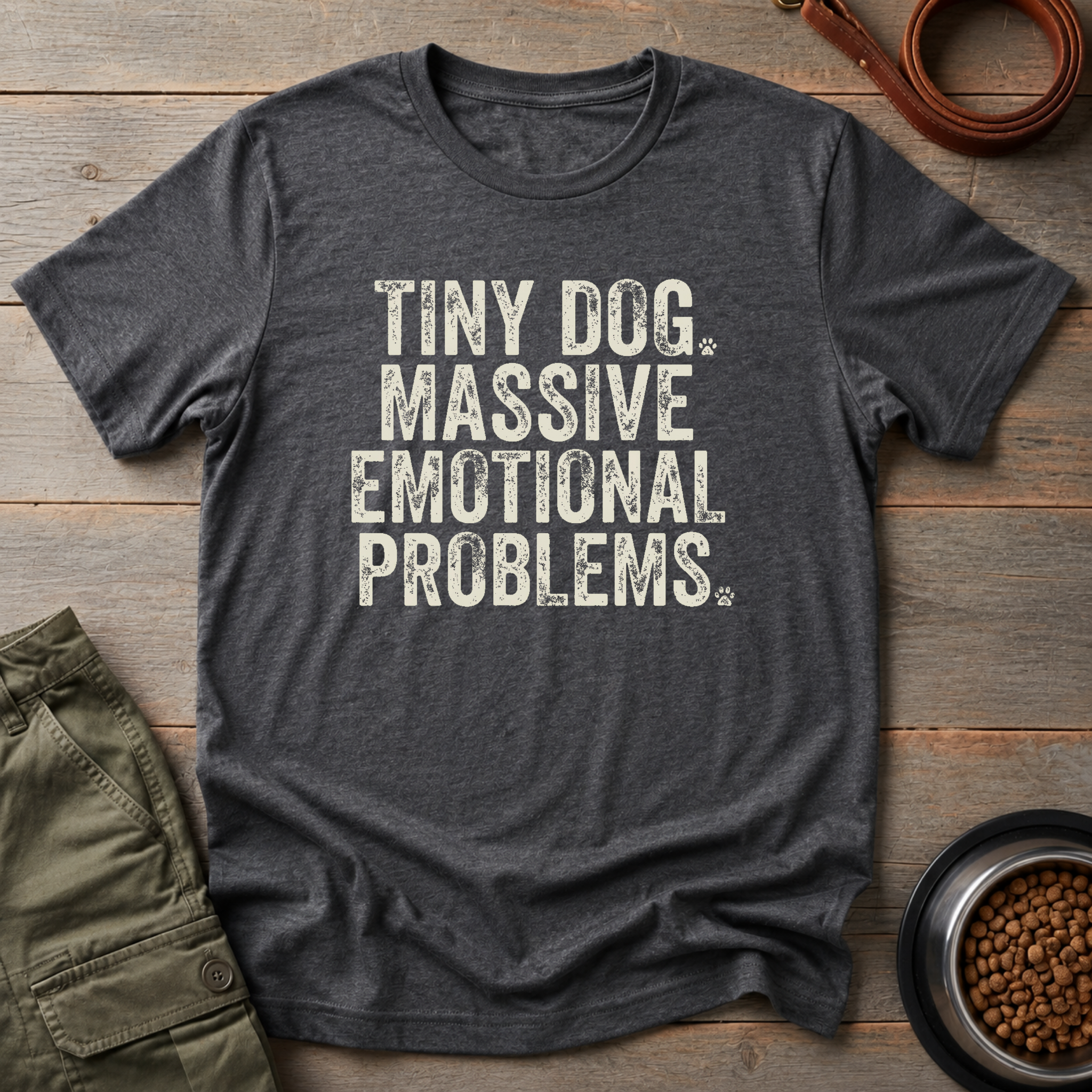 Tiny Dog. Massive Emotional Problems. Tee