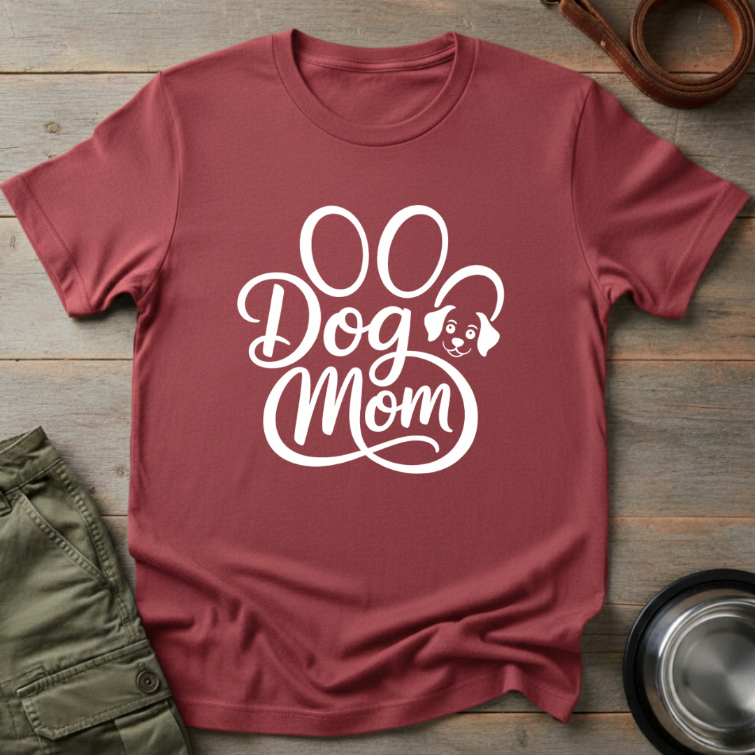 Dog Mom Paw Print Tee