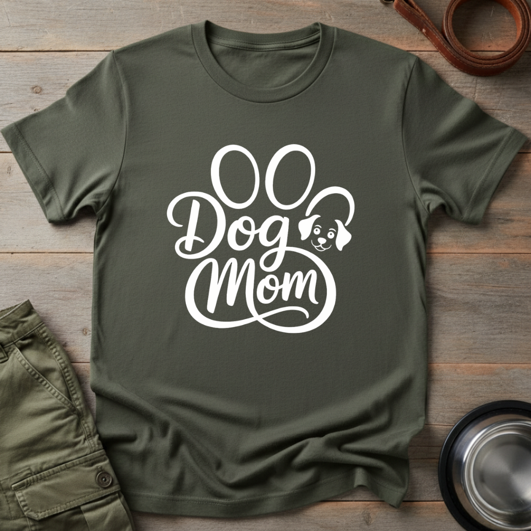 Dog Mom Paw Print Tee