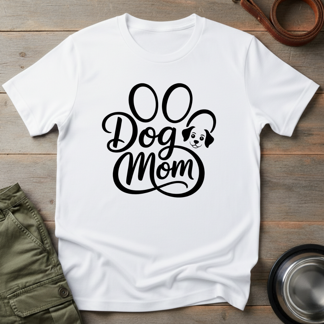 Dog Mom Paw Print Tee
