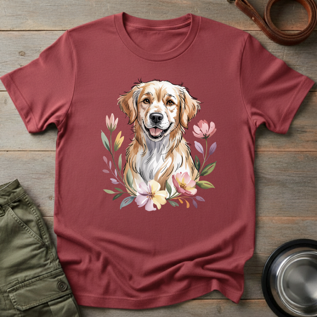 Golden Bloom Pup Tee