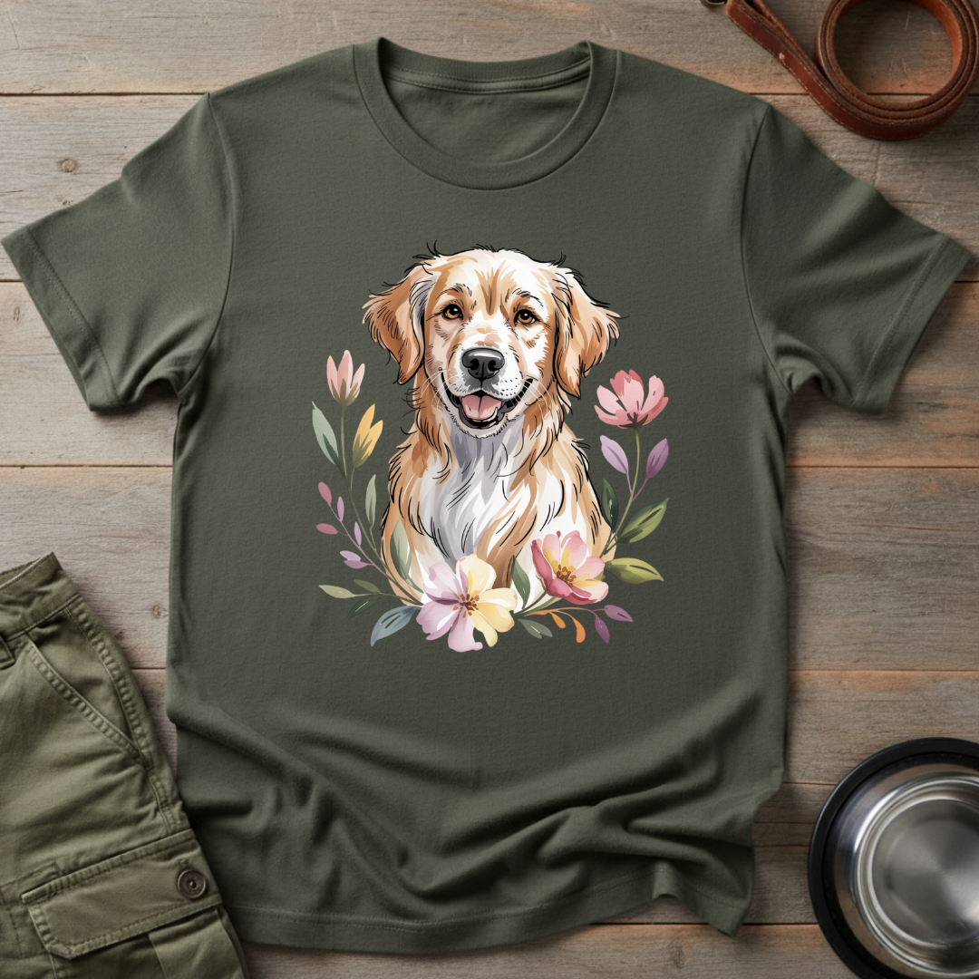 Golden Bloom Pup Tee