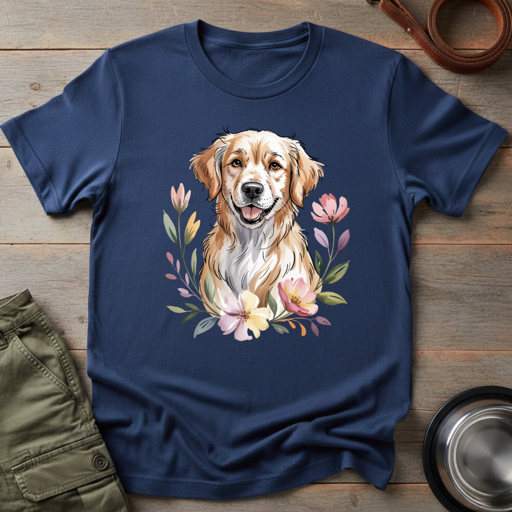Golden Bloom Pup Tee