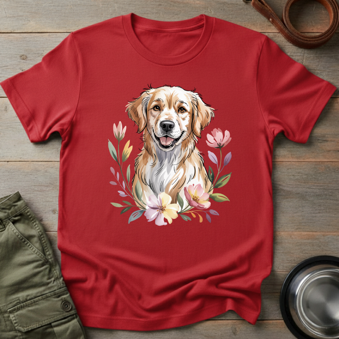 Golden Bloom Pup Tee